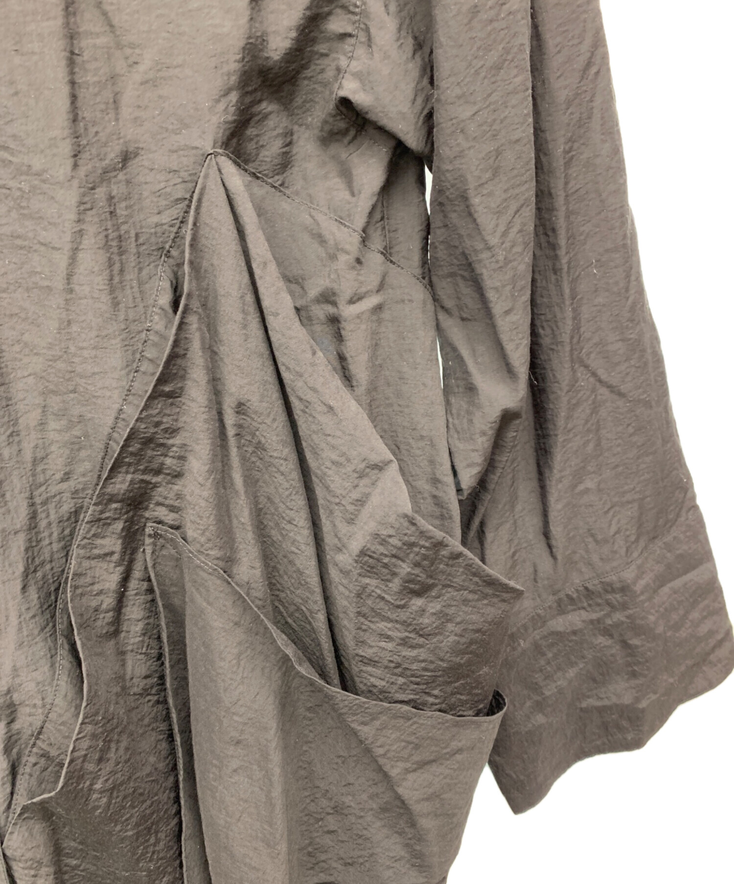 中古・古着通販】UN3D. (アンスリード) ORIGAMI OVER SHIRTS ブラック 