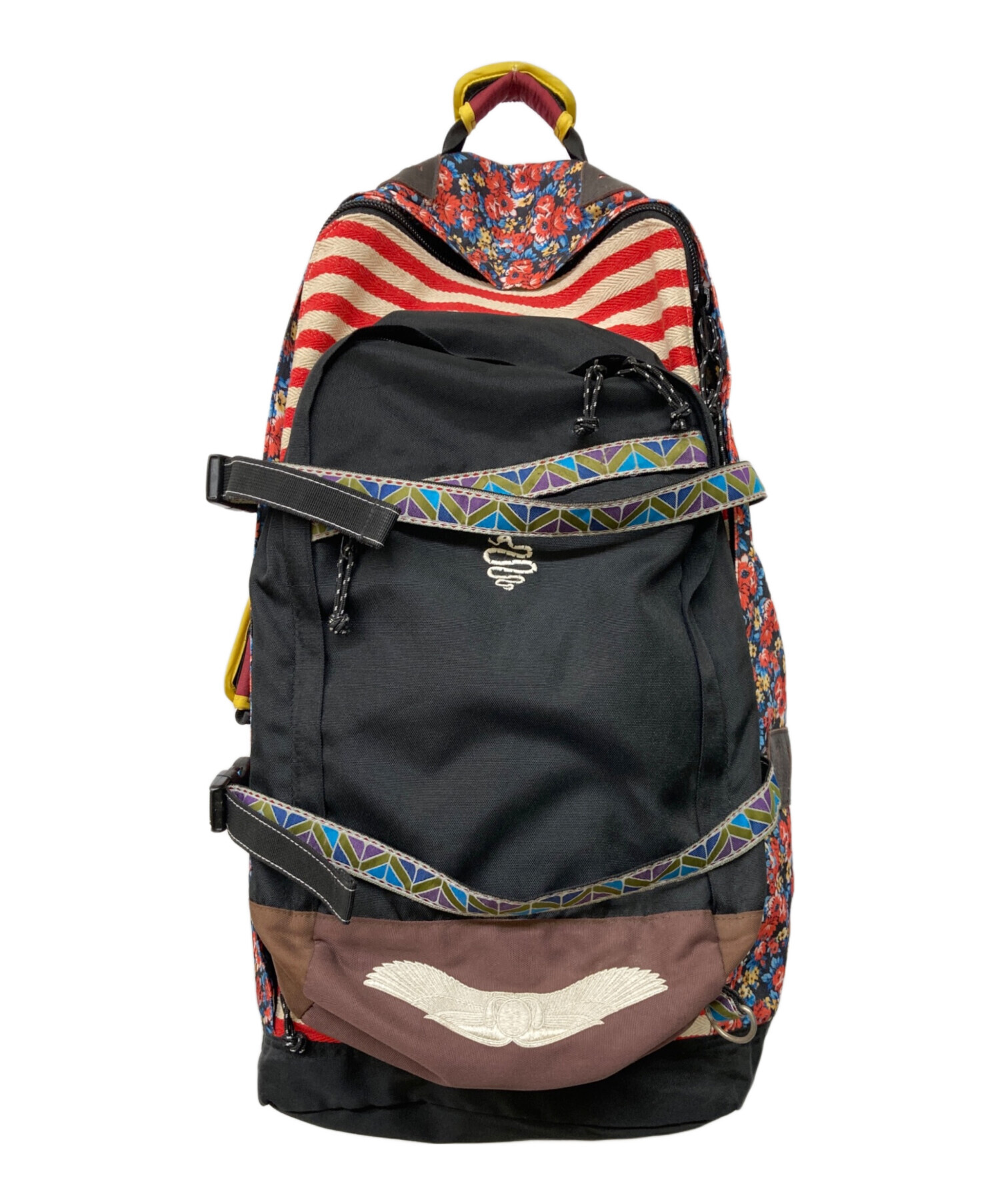 S.i　　アールディーズ　aldeis　リュック　刺繍 中古・古着通販】ALDIES (アールディーズ) 花柄big pack レッド