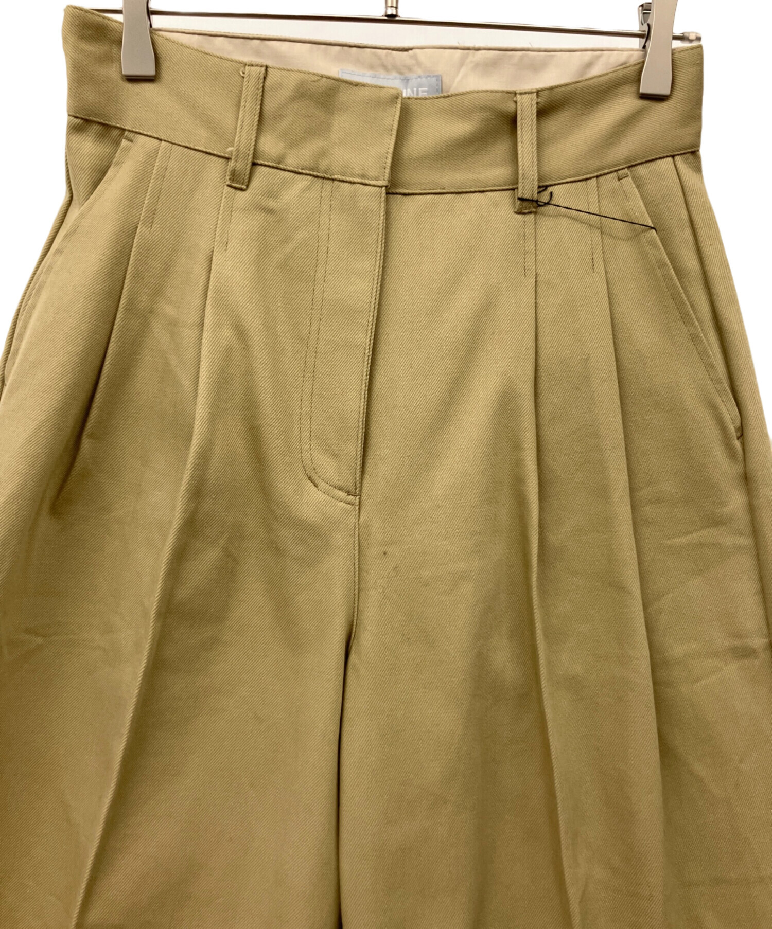 中古・古着通販】JULY NINE (ジュライナイン) タックパンツ ベージュ