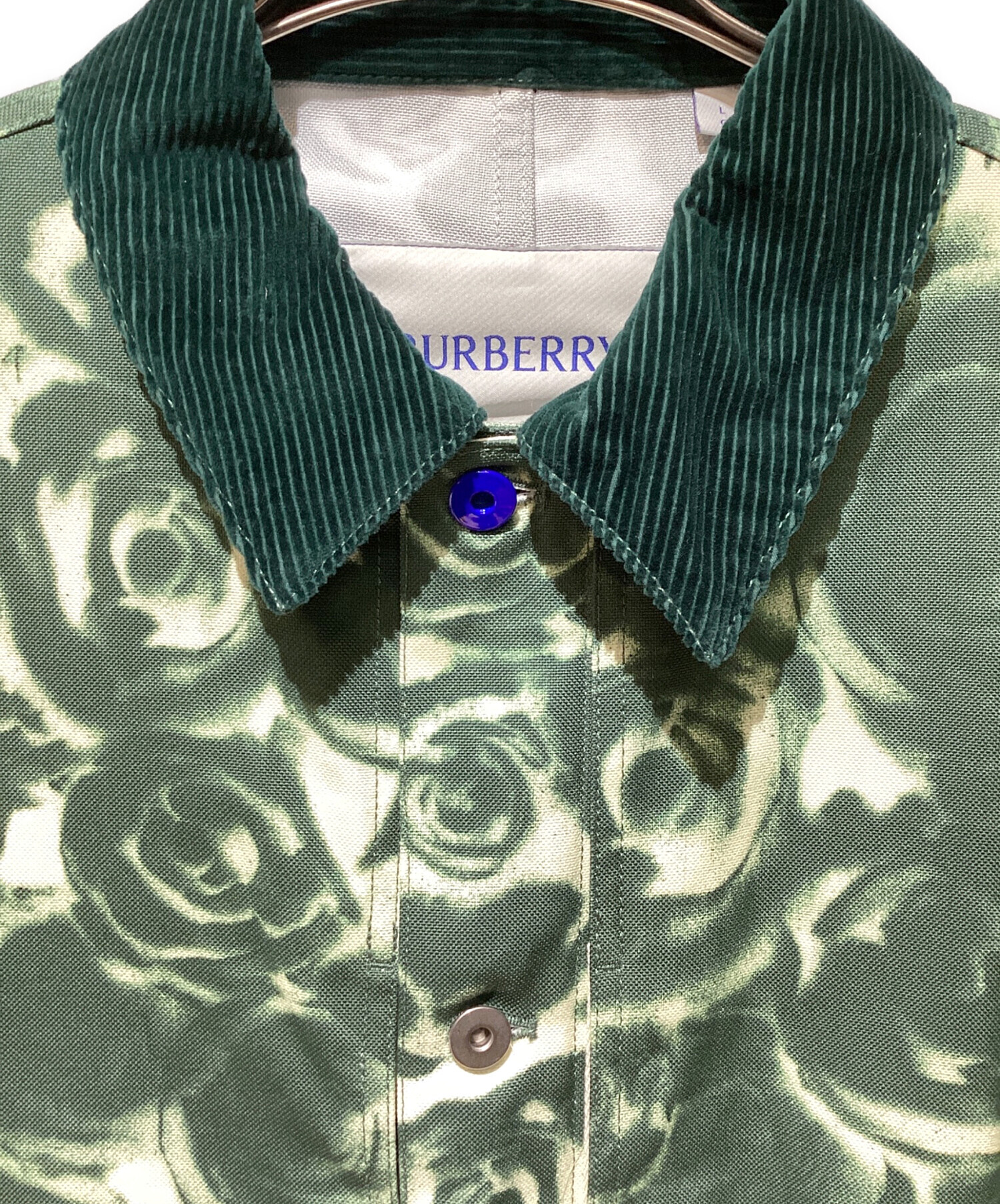 中古・古着通販】BURBERRY (バーバリー) Rose-print cotton shirt 