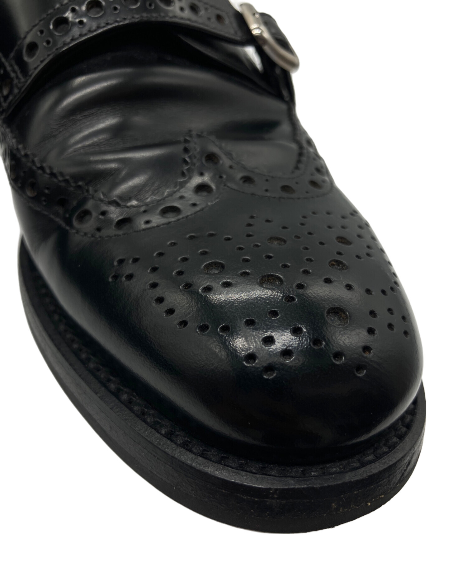 c0751 【未使用に近い】 チャーチ 3都市 モンクストラップ 55F 黒 c0751 【未使用に近い】 チャーチ 3都市 モンクストラップ 55F 黒