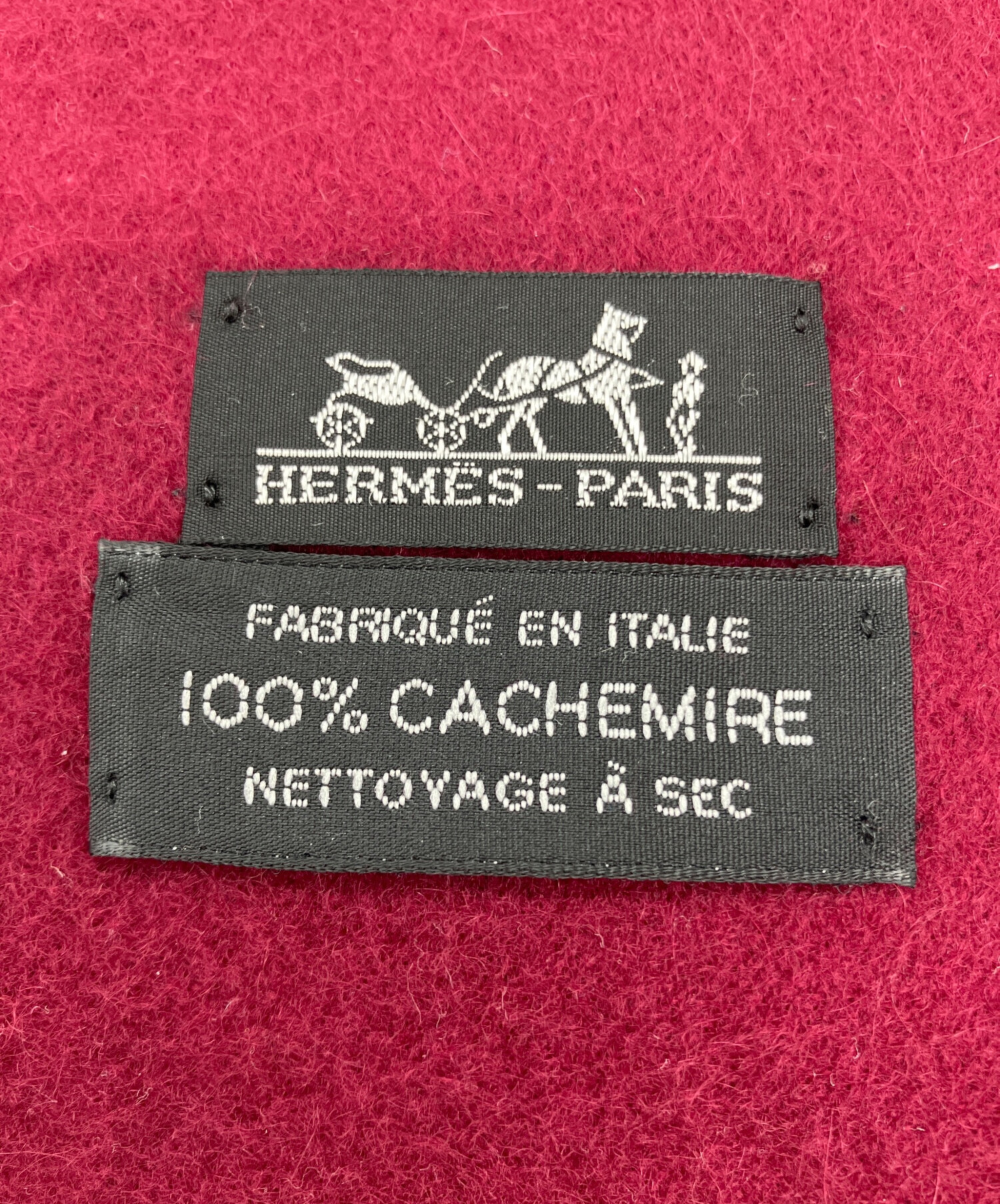 中古・古着通販】HERMES (エルメス) カシミヤ大判ストール ボルドー