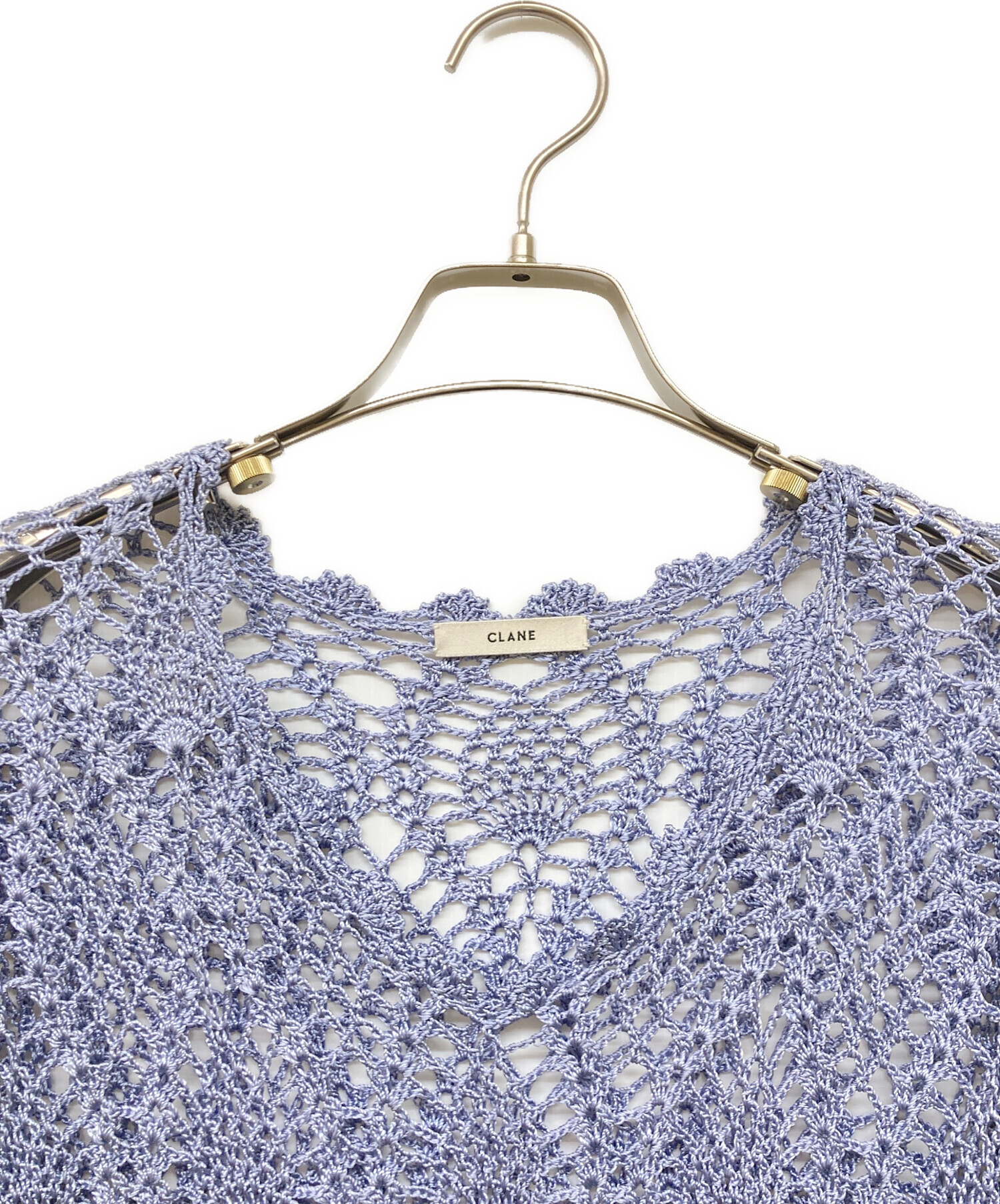 CLANE 新品未使用CROCHET V NECK LONG KNIT TOPS 中古・古着通販】CLANE (クラネ) CROCHET V NECK LONG KNIT TOPS