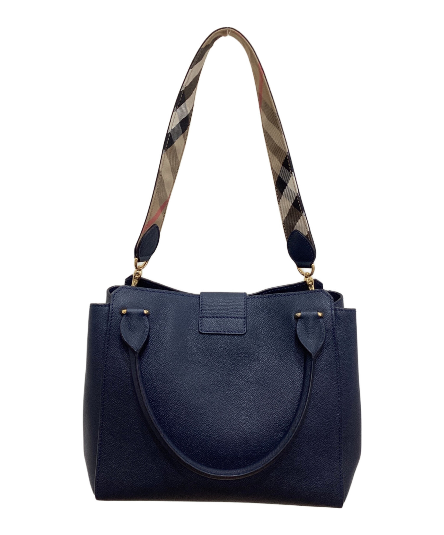 Burberry 2way レザーバッグ 中古・古着通販】BURBERRY (バーバリー) ハウスチェックバックル2WAY