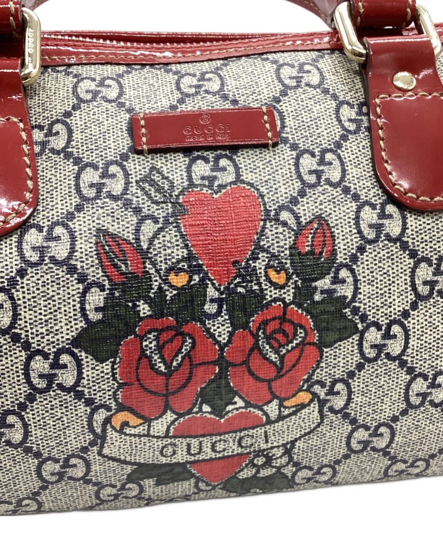中古・古着通販】GUCCI (グッチ) ミニボストンバッグ レッド｜ブランド