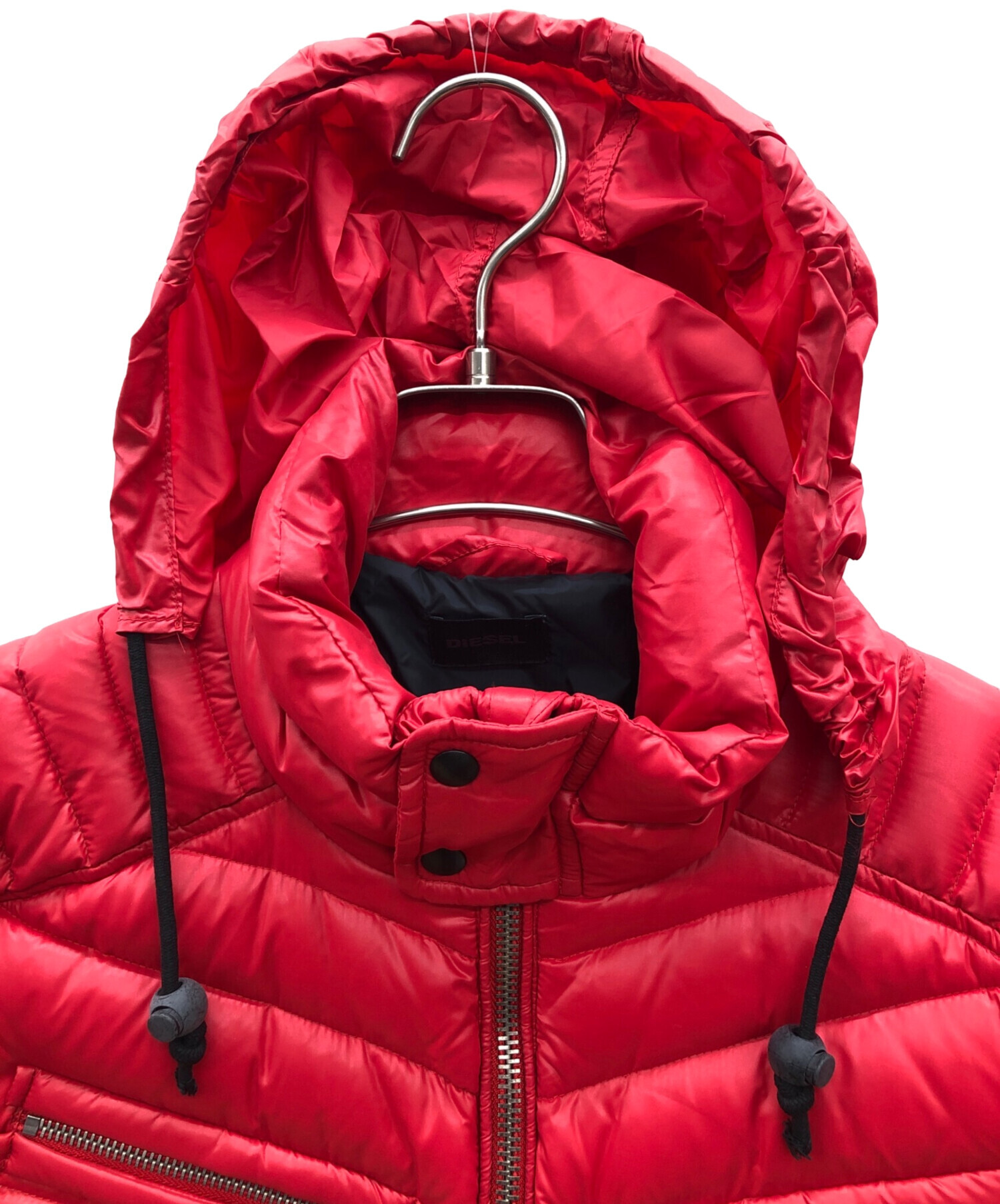 中古・古着通販】DIESEL (ディーゼル) ダウンジャケット レッド サイズ