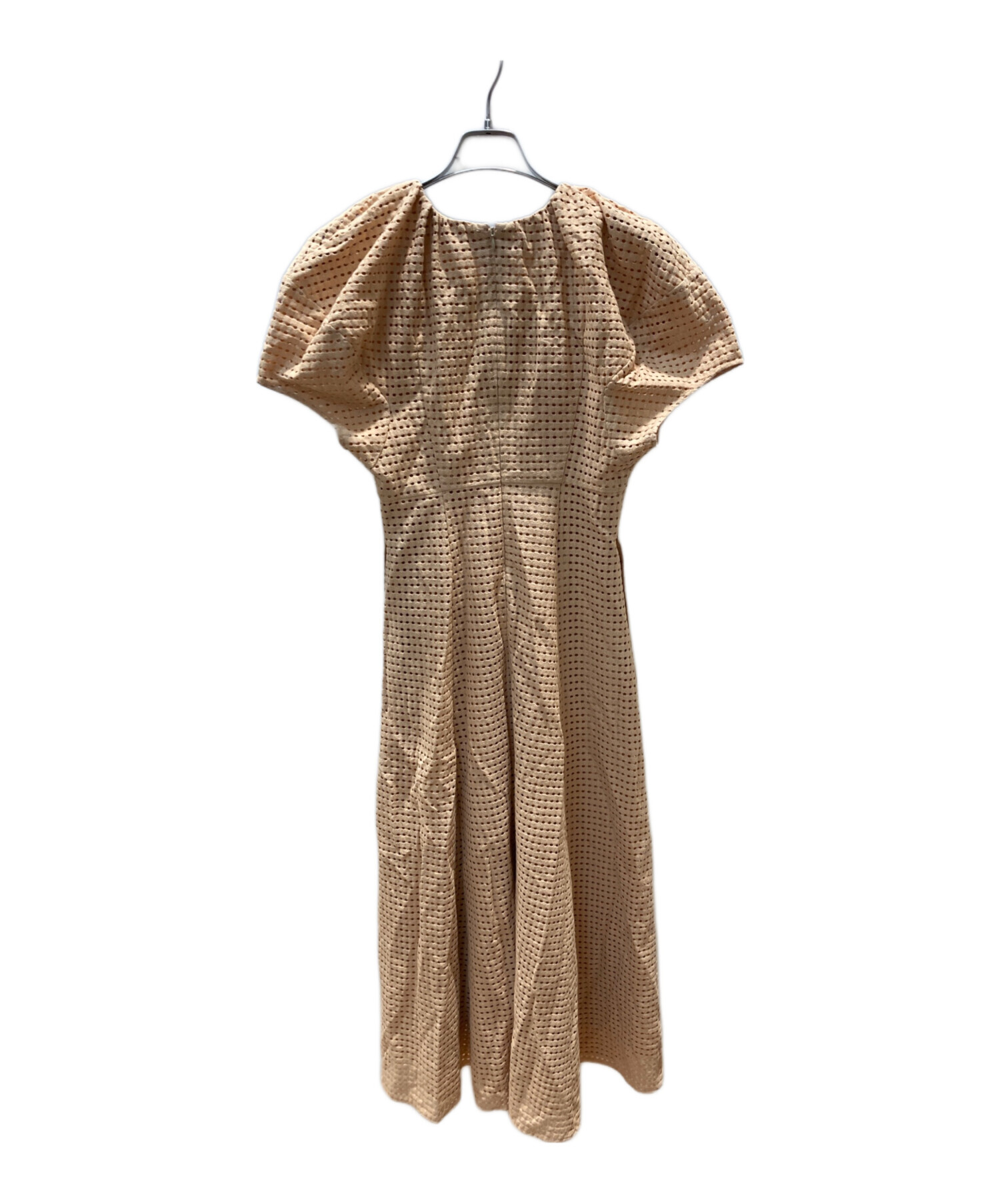 中古・古着通販】CLANE (クラネ) DOT MESH ONE PIECE ベージュ 