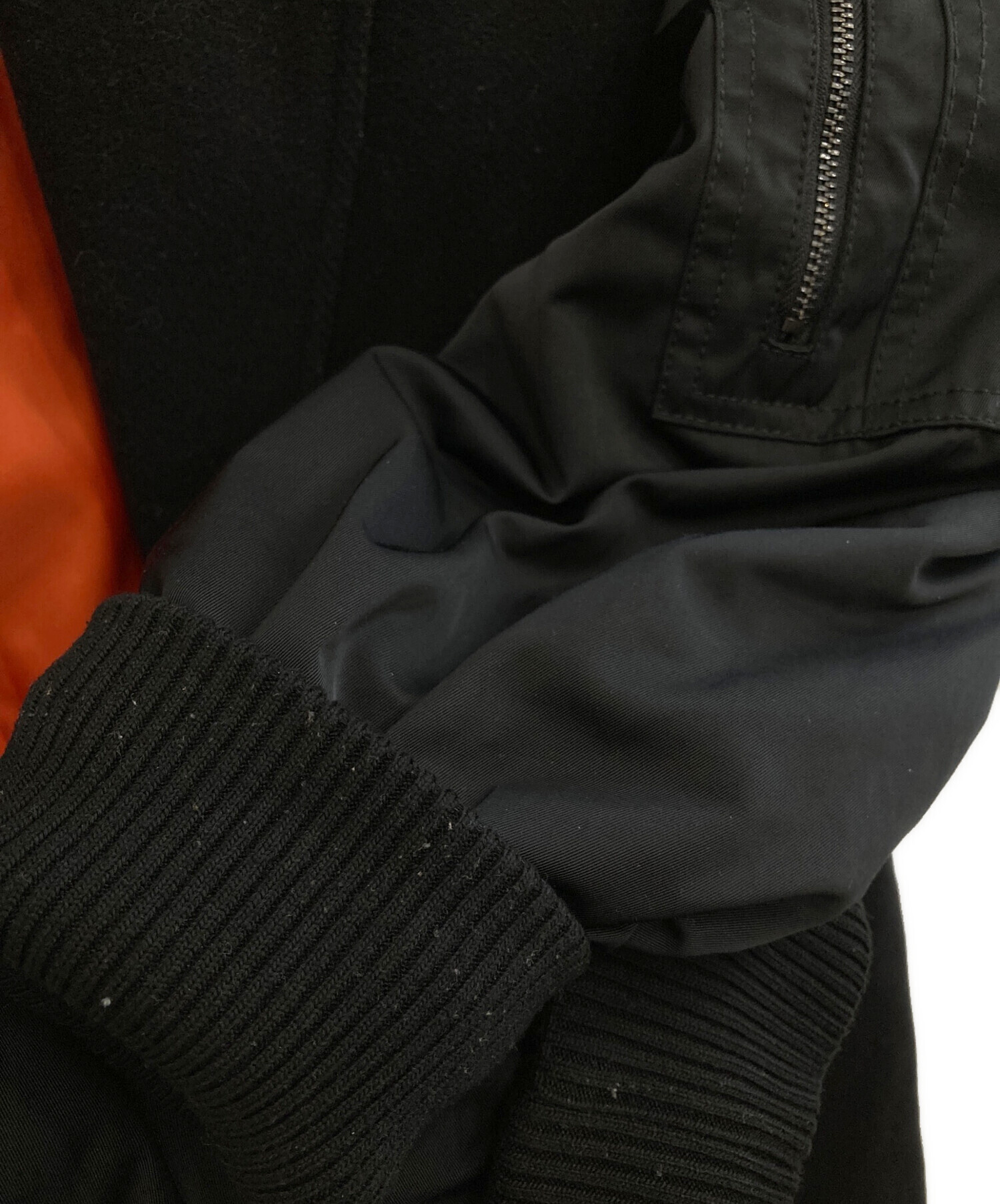 中古・古着通販】ZARA (ザラ) マッチングボンバーコート ブラック