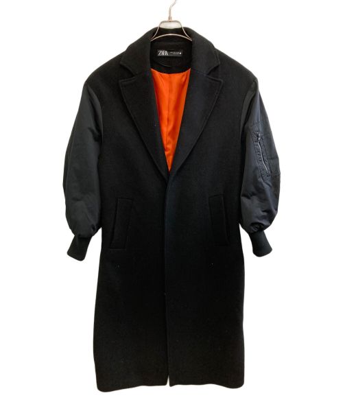 中古・古着通販】ZARA (ザラ) マッチングボンバーコート ブラック