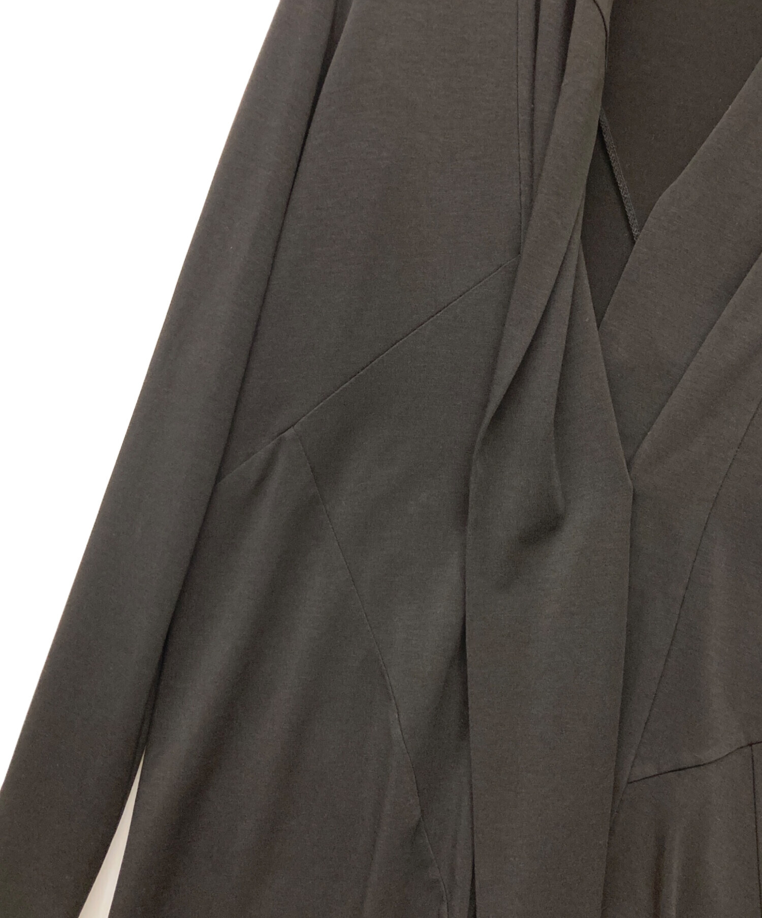ISSEY MIYAKE ダークグレー ジャケット カーディガン 中古・古着通販】ISSEY MIYAKE (イッセイミヤケ) ストレッチ