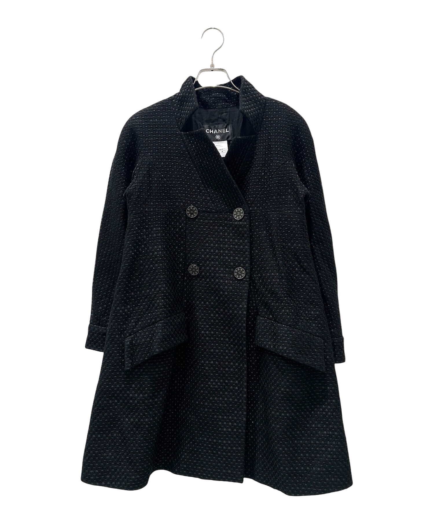 中古・古着通販】CHANEL (シャネル) ツイード ダブルブレスト コート 