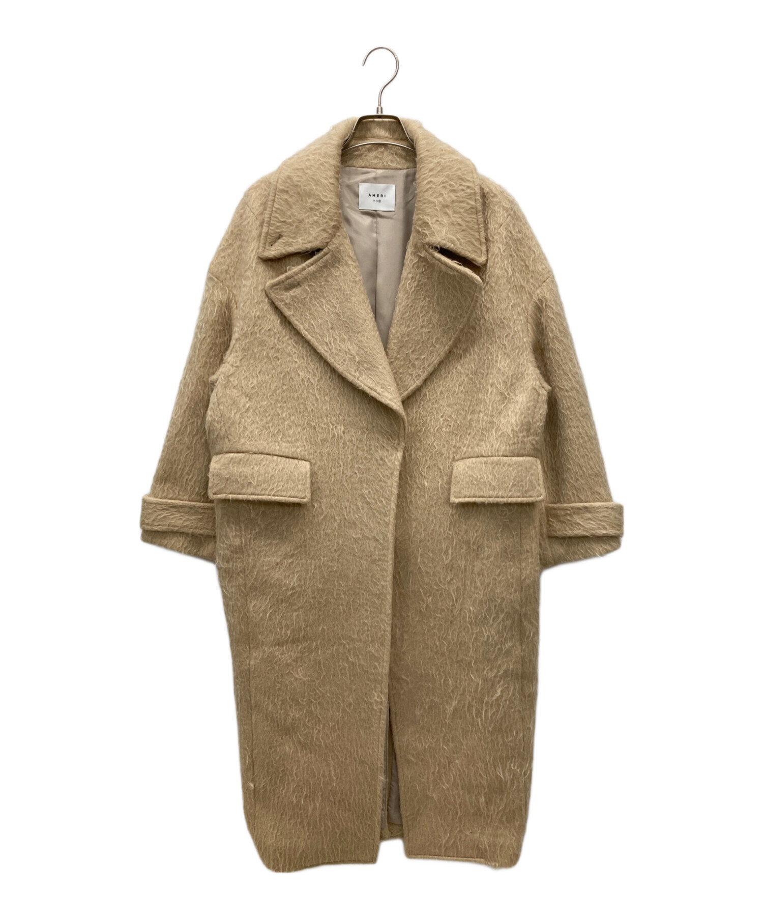 中古・古着通販】Ameri (アメリ) 3WAY OVAL SHAGGY COAT ベージュ