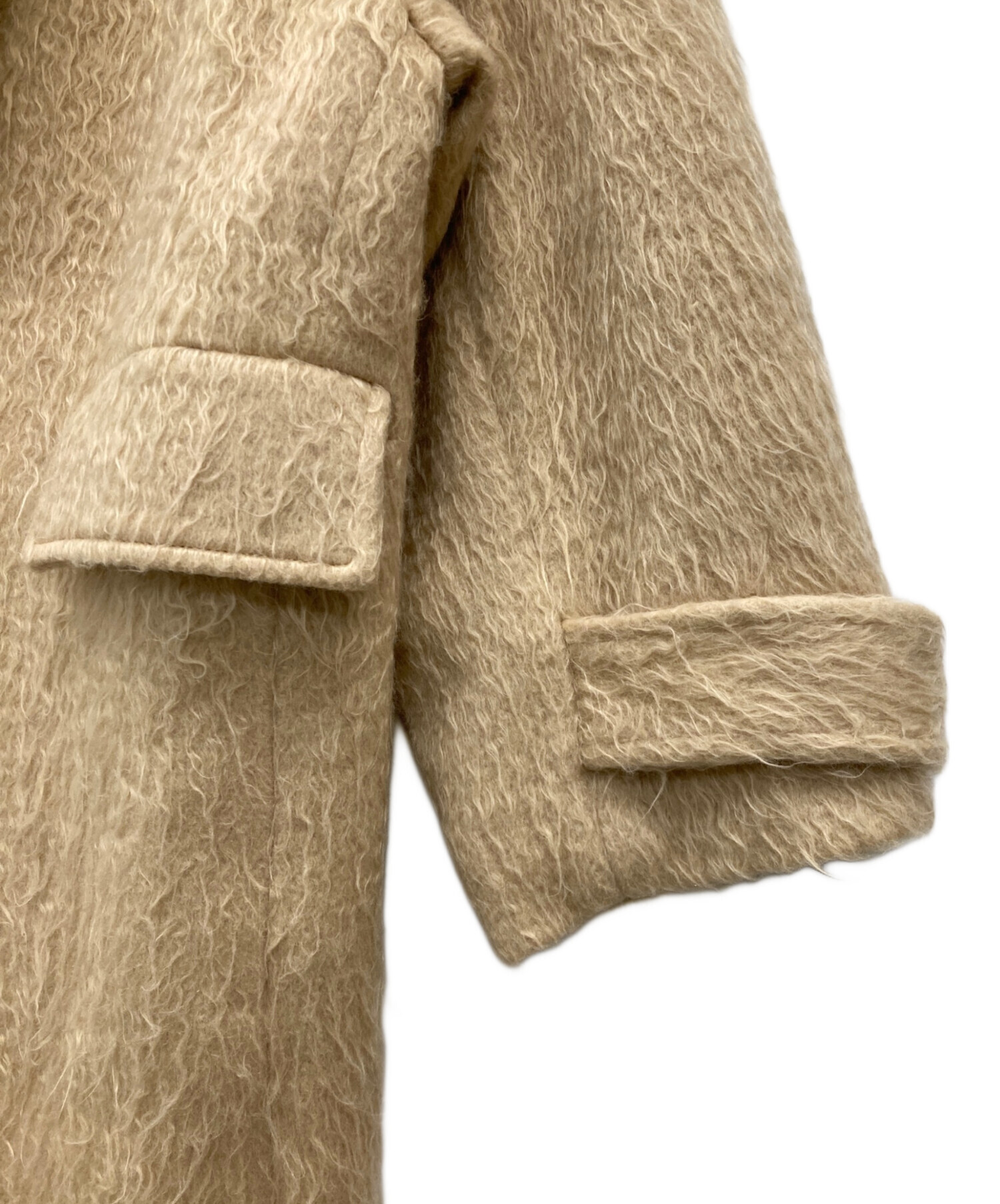 中古・古着通販】Ameri (アメリ) 3WAY OVAL SHAGGY COAT ベージュ