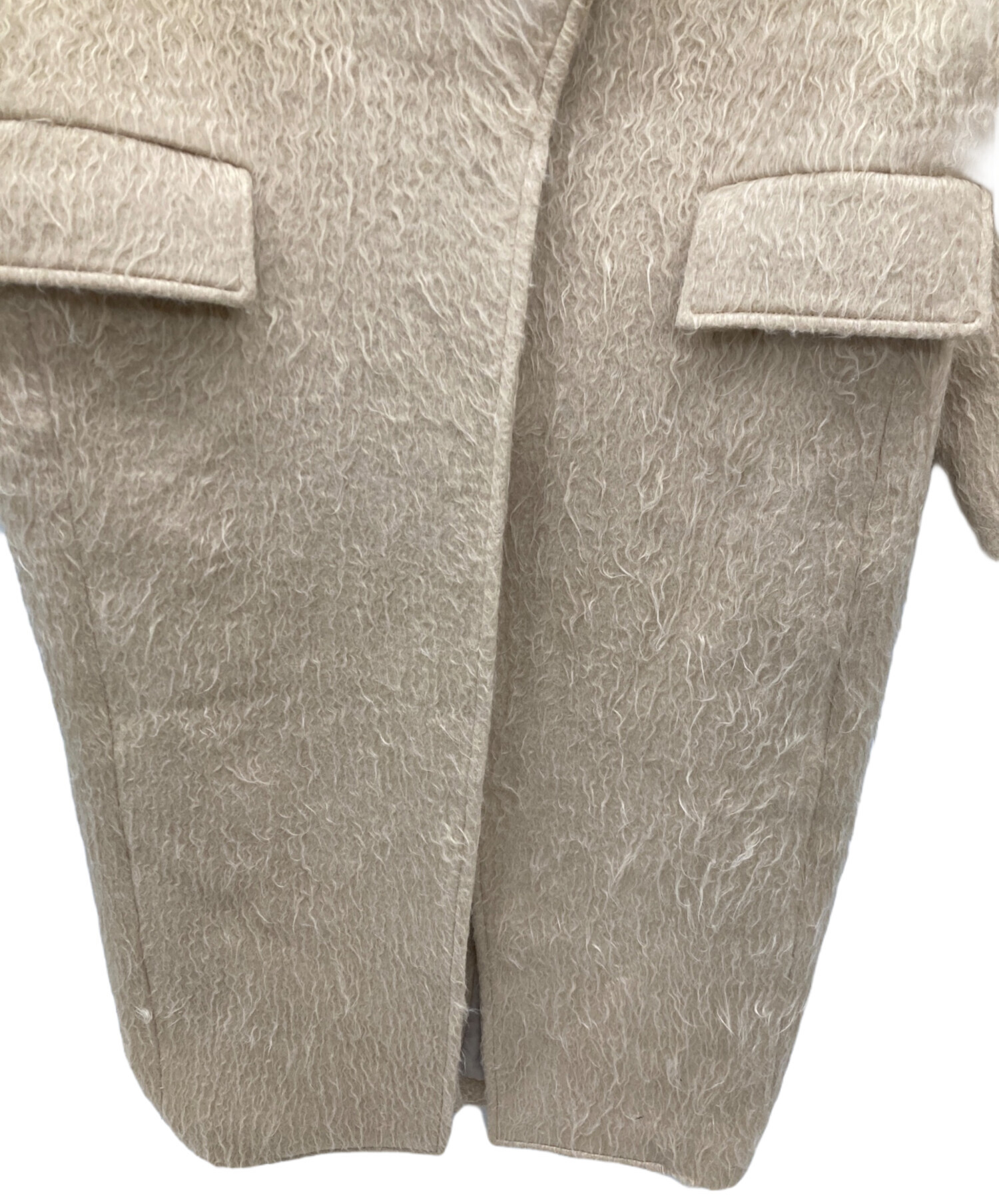 中古・古着通販】Ameri (アメリ) 3WAY OVAL SHAGGY COAT ベージュ