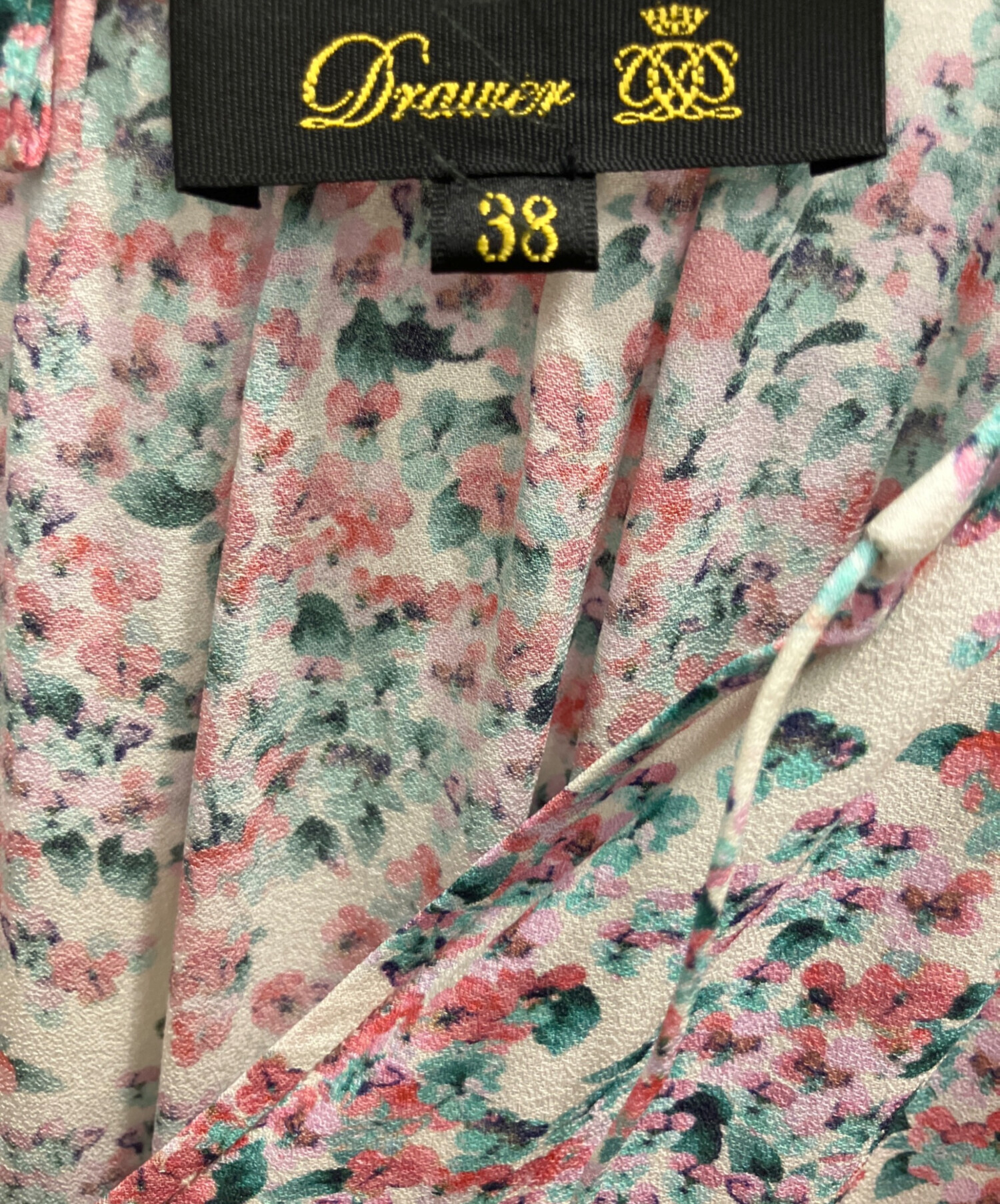 中古・古着通販】DRAWER (ドゥロワー) シルクフラワープリントウェスト