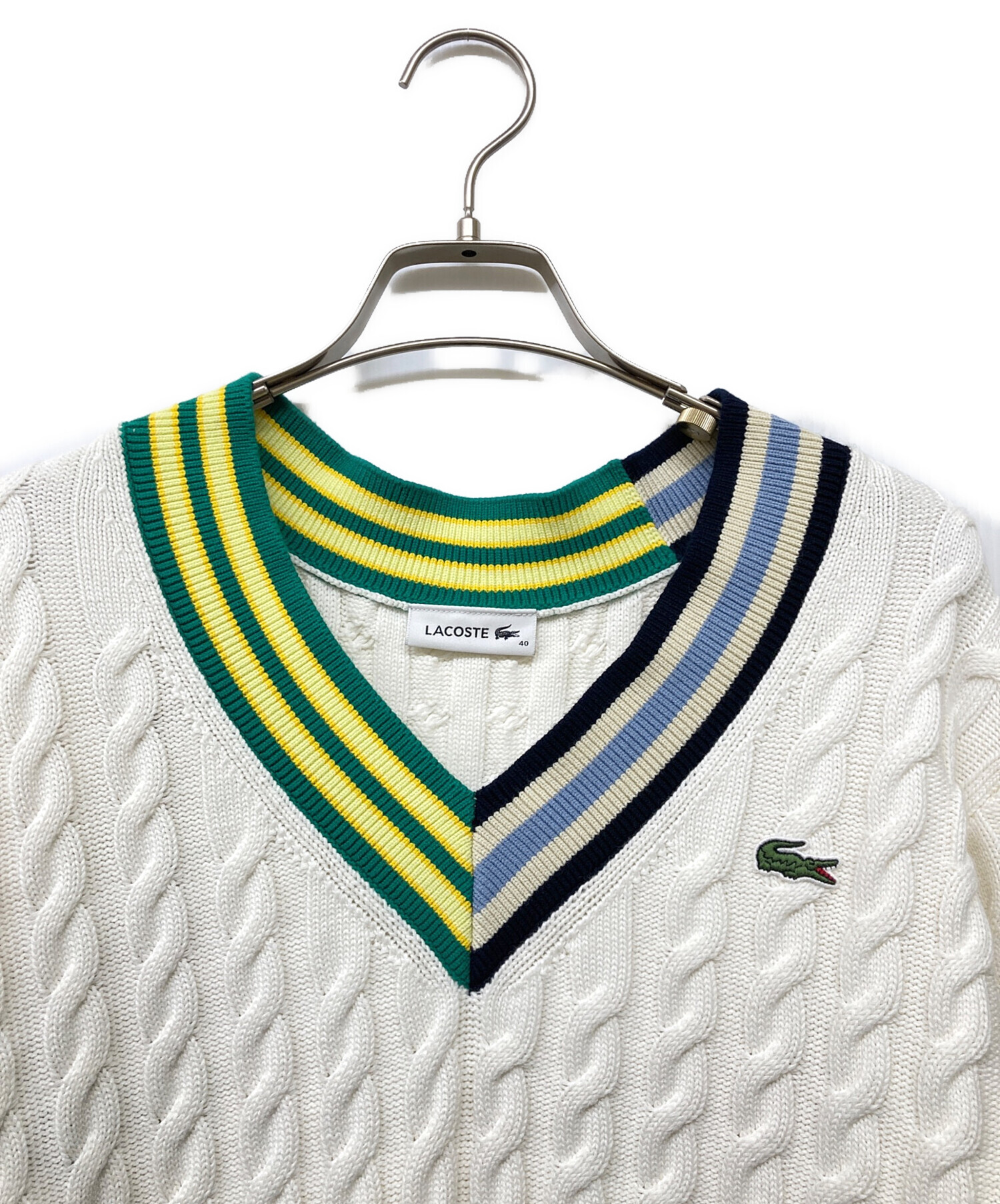 中古・古着通販】LACOSTE (ラコステ) アシンメトリーケーブルニット