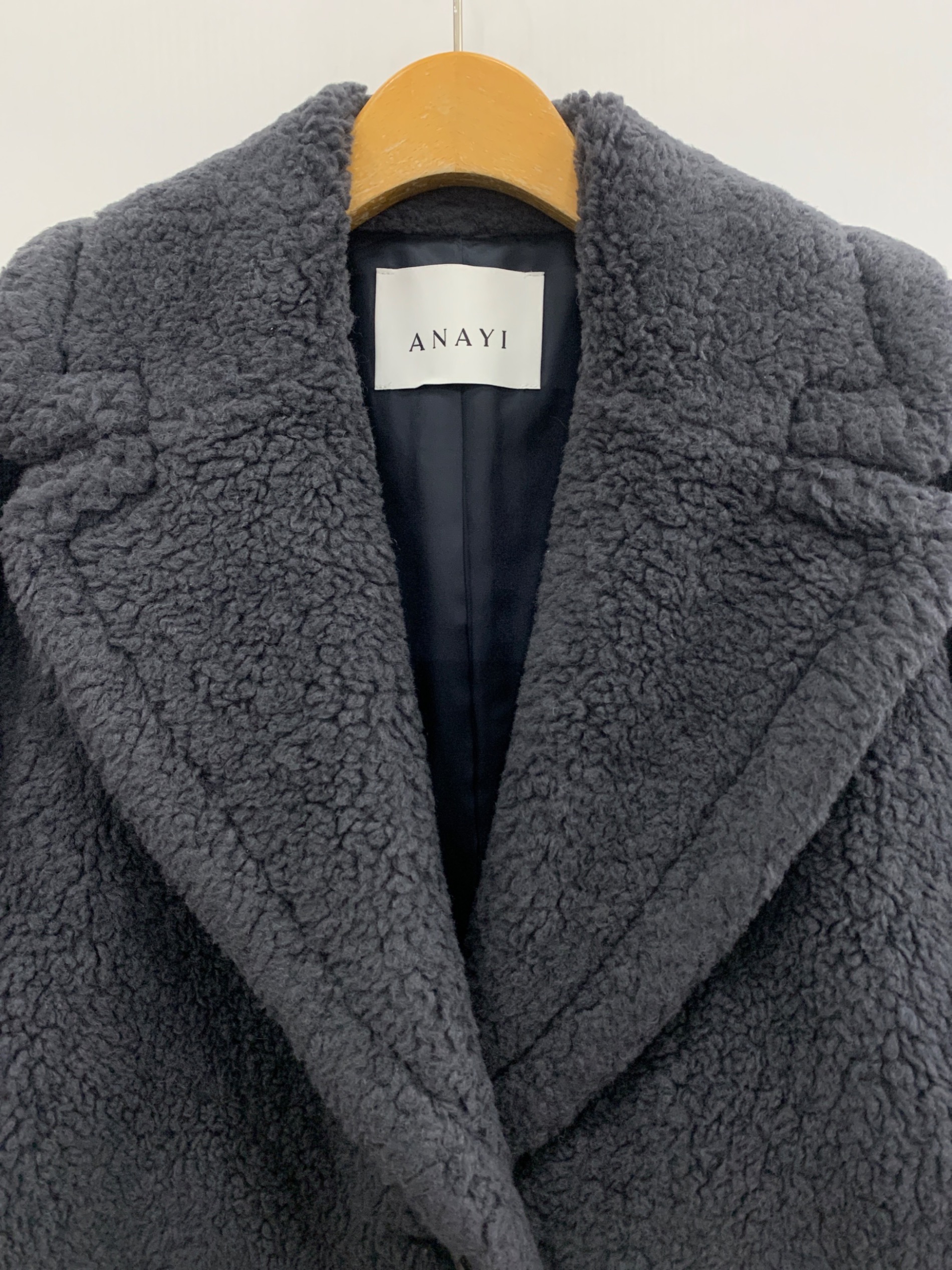 中古・古着通販】ANAYI (アナイ) カーリーウールミドルAラインコート