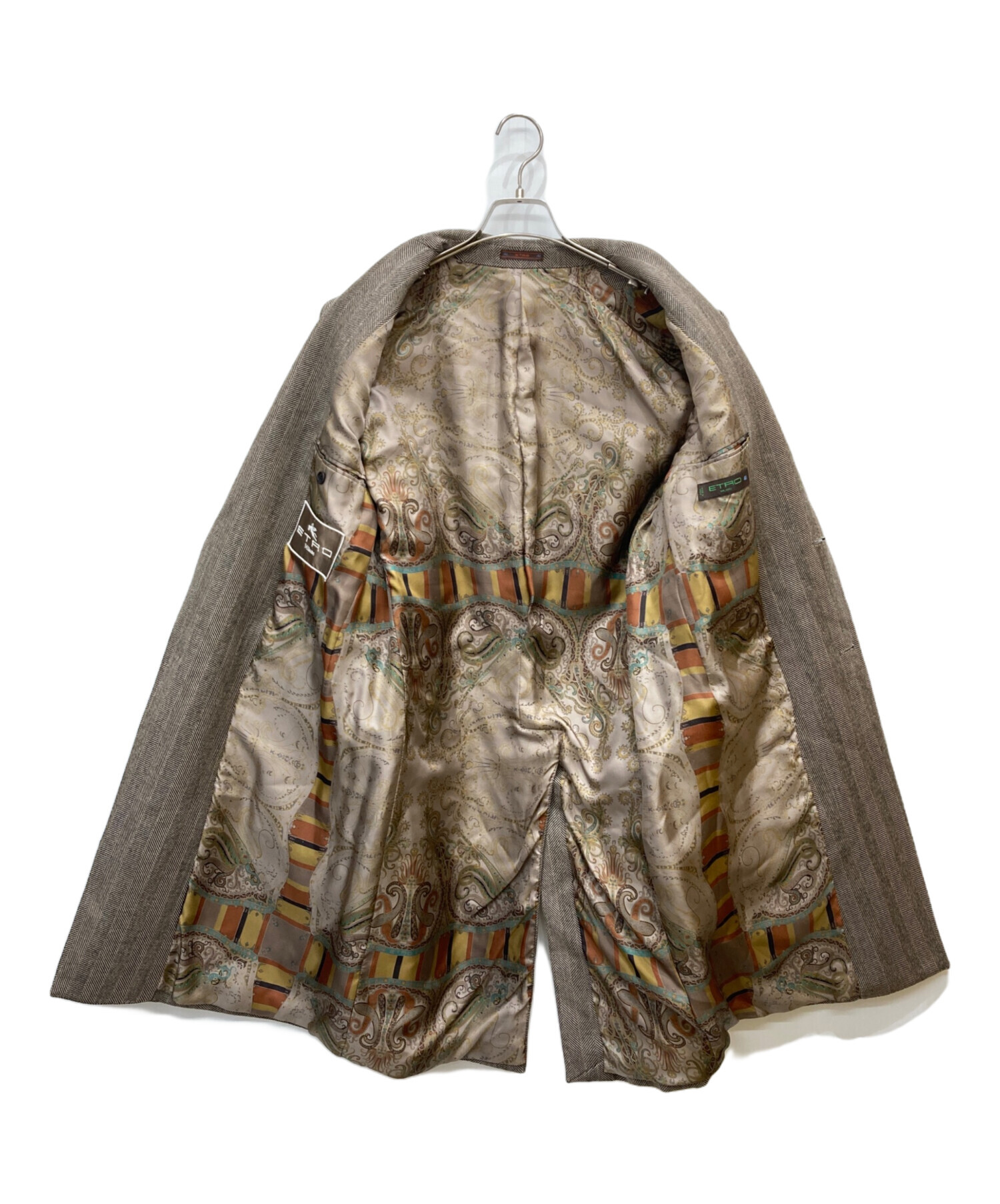 中古・古着通販】ETRO (エトロ) ヘリンボーンチェスターコート