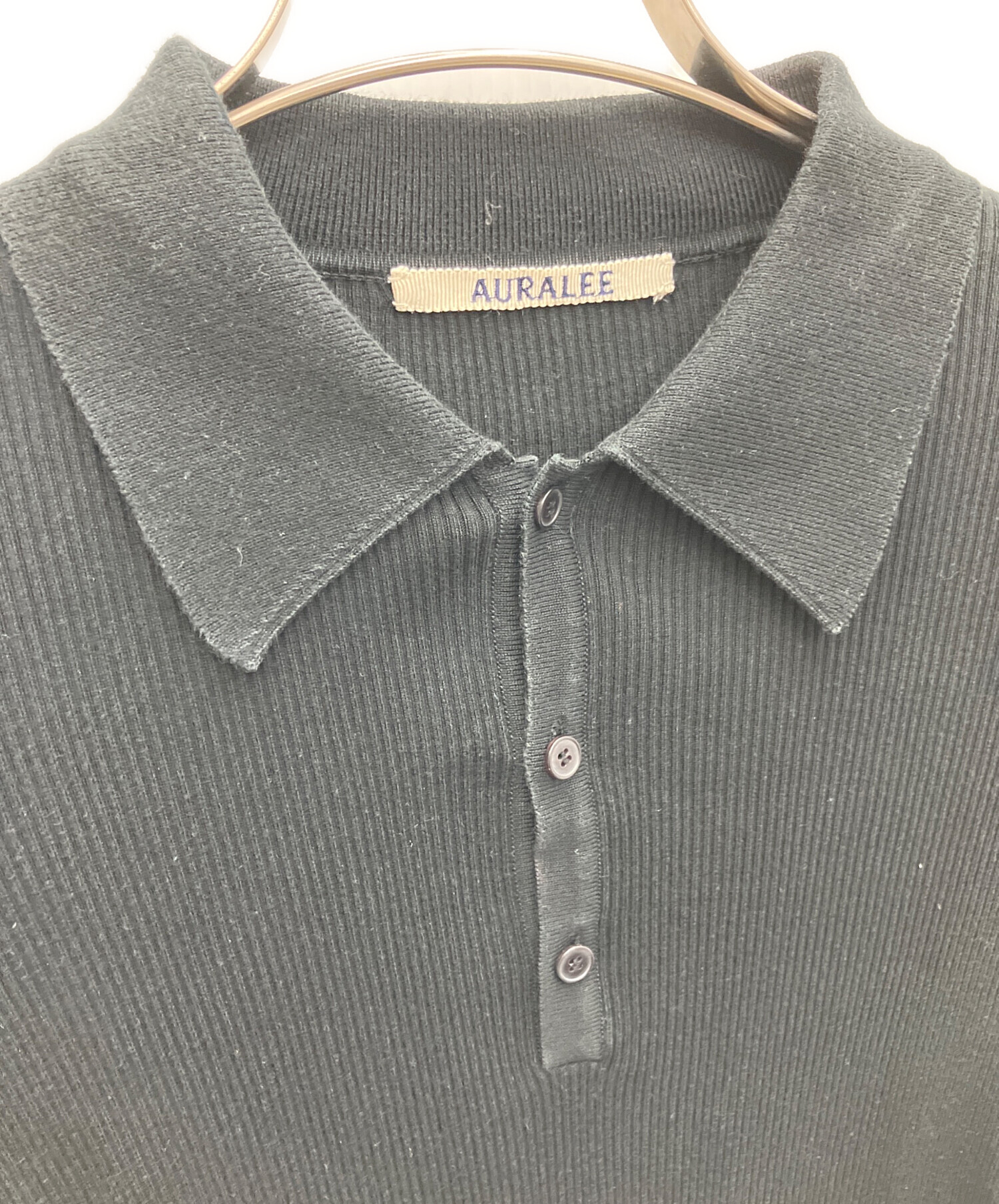 中古・古着通販】AURALEE (オーラリー) GIZA HIGH GAUGE RIB KNIT POLO