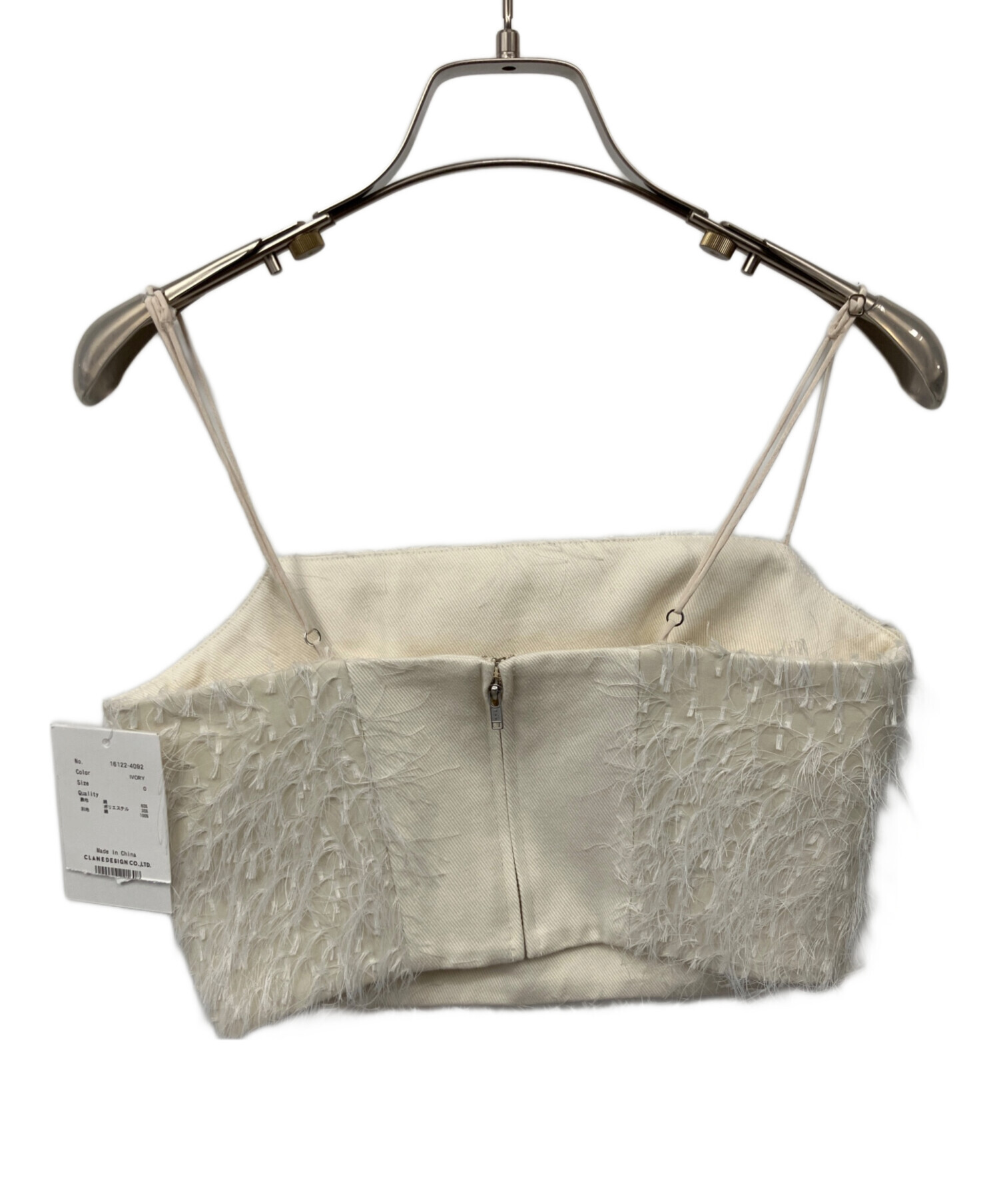 中古・古着通販】CLANE (クラネ) FRINGE BARE BUSTIER アイボリー