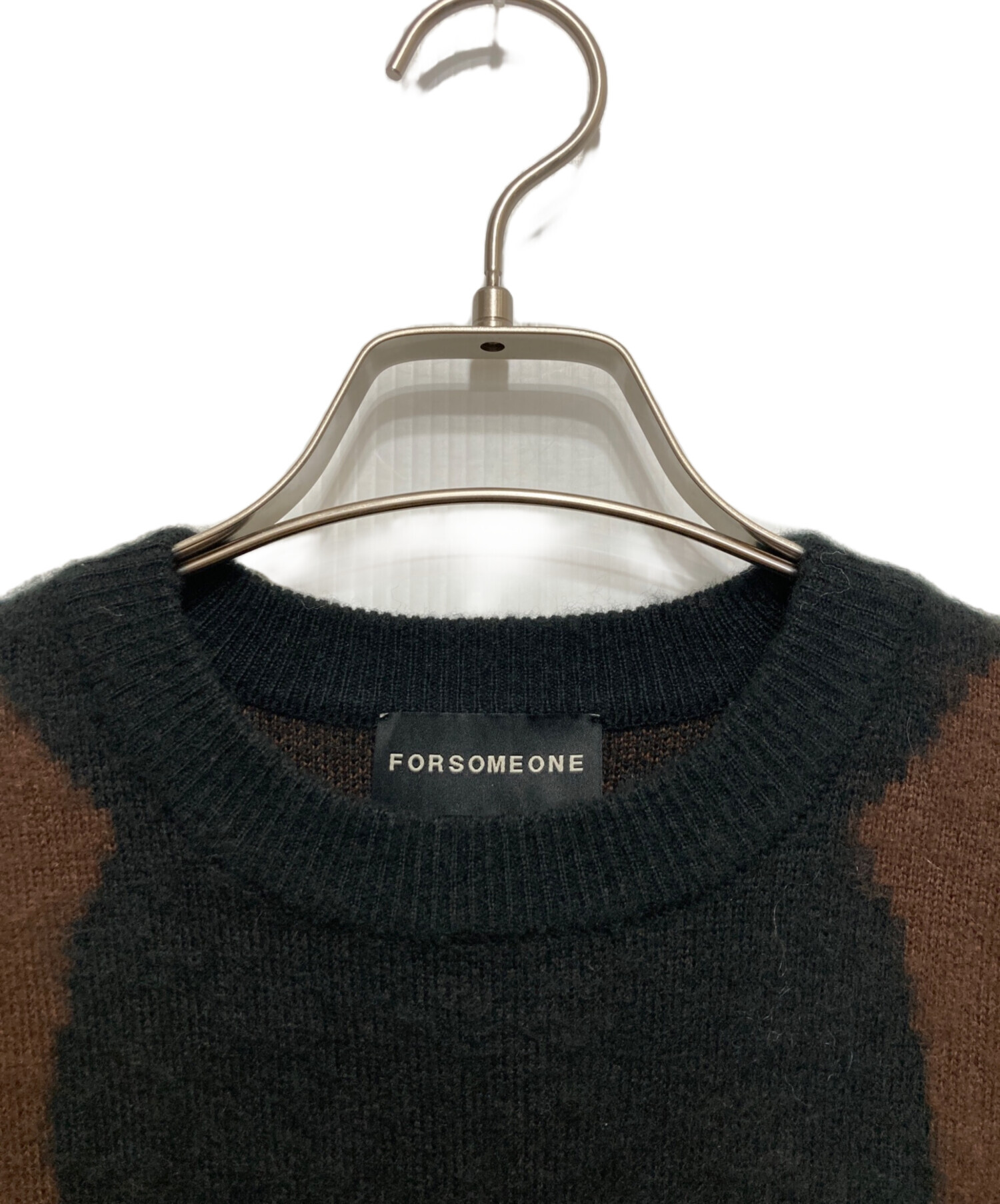 中古・古着通販】FORSOMEONE (フォーサムワン) FF SWASH KNIT ブラウン 