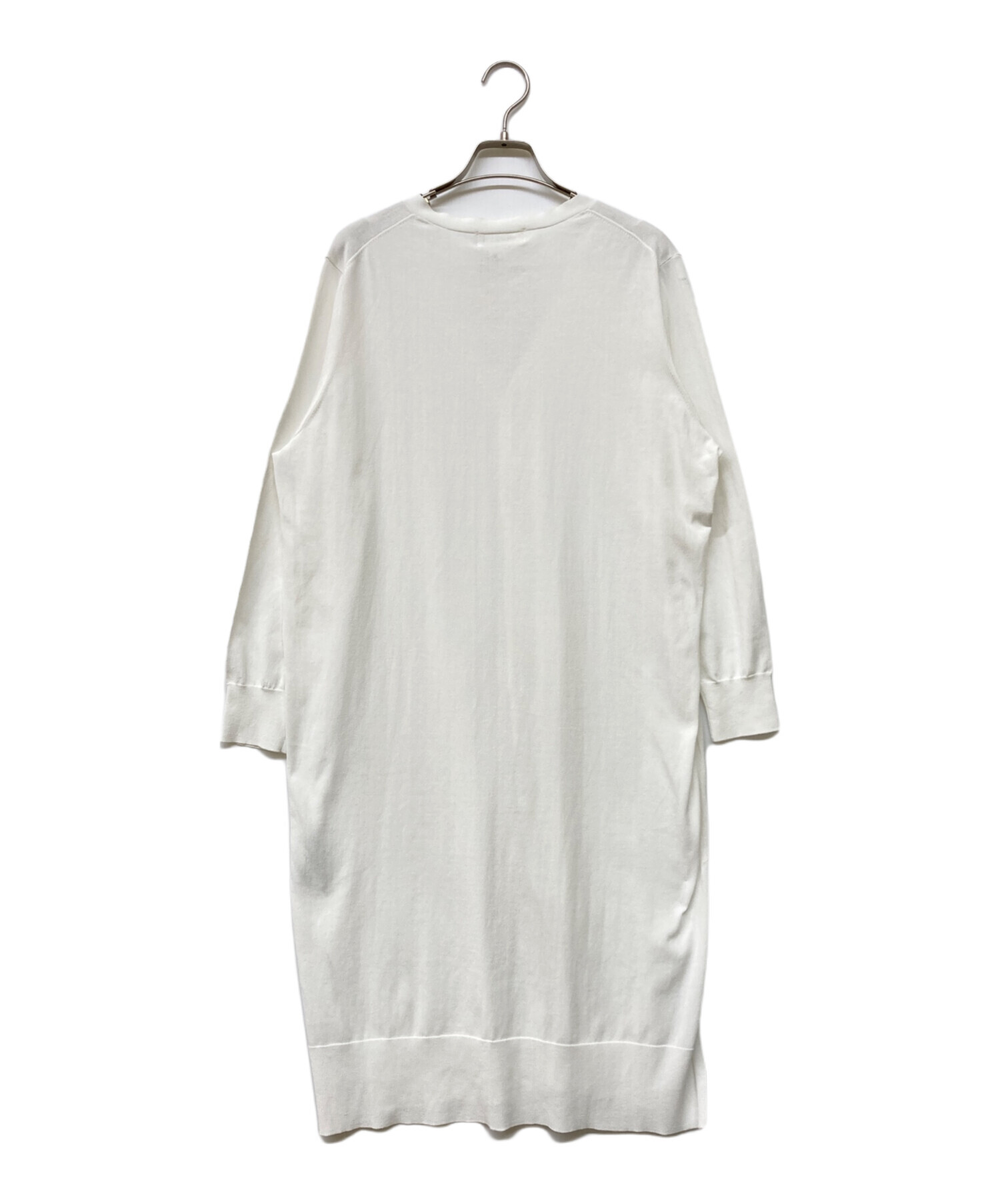 中古・古着通販】ZUCCA (ズッカ) ロングカーディガン ホワイト サイズ 