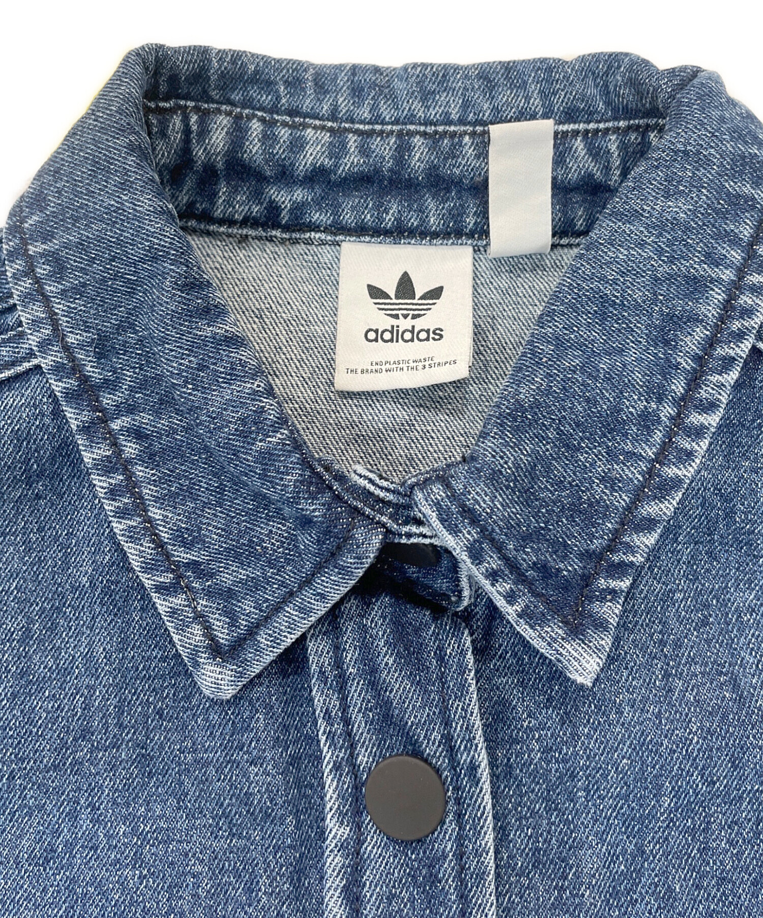 adidas originals Denim アディダス デニム シャツ Clothing - ORIGINALS DENIM SHORT SLEEVE WORK SHIRT - Blue | adidas