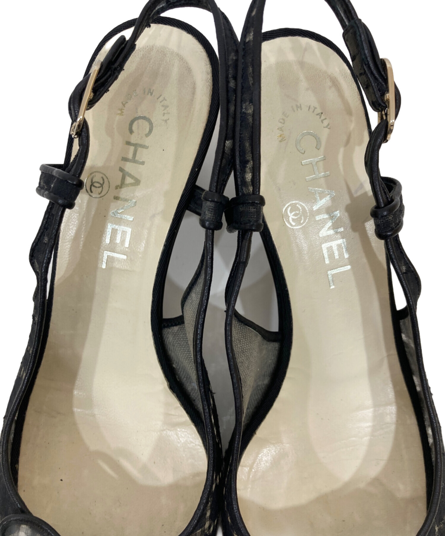 中古・古着通販】CHANEL (シャネル) バックストラップパンプス 