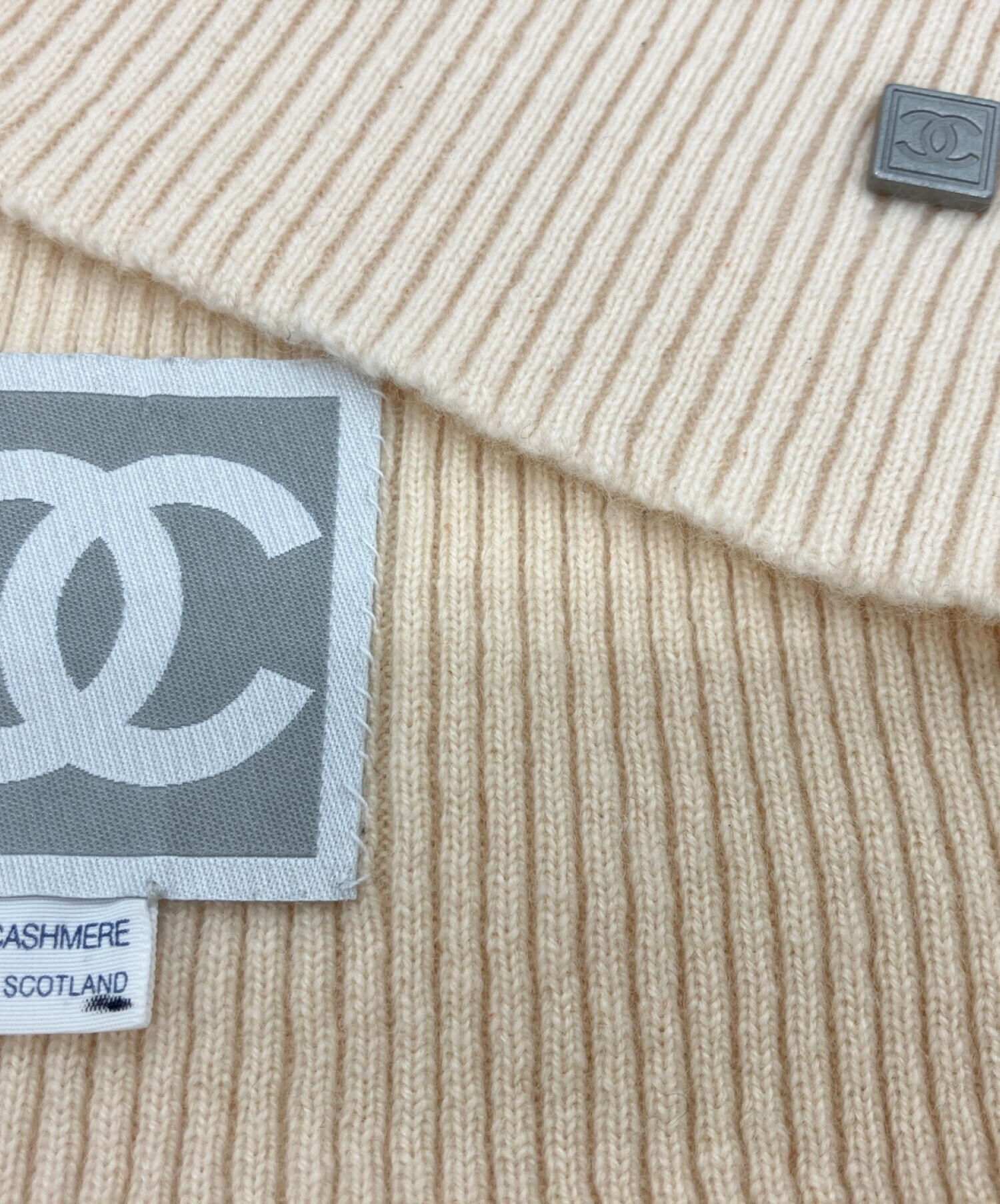 中古・古着通販】CHANEL (シャネル) カシミヤマフラー ベージュ