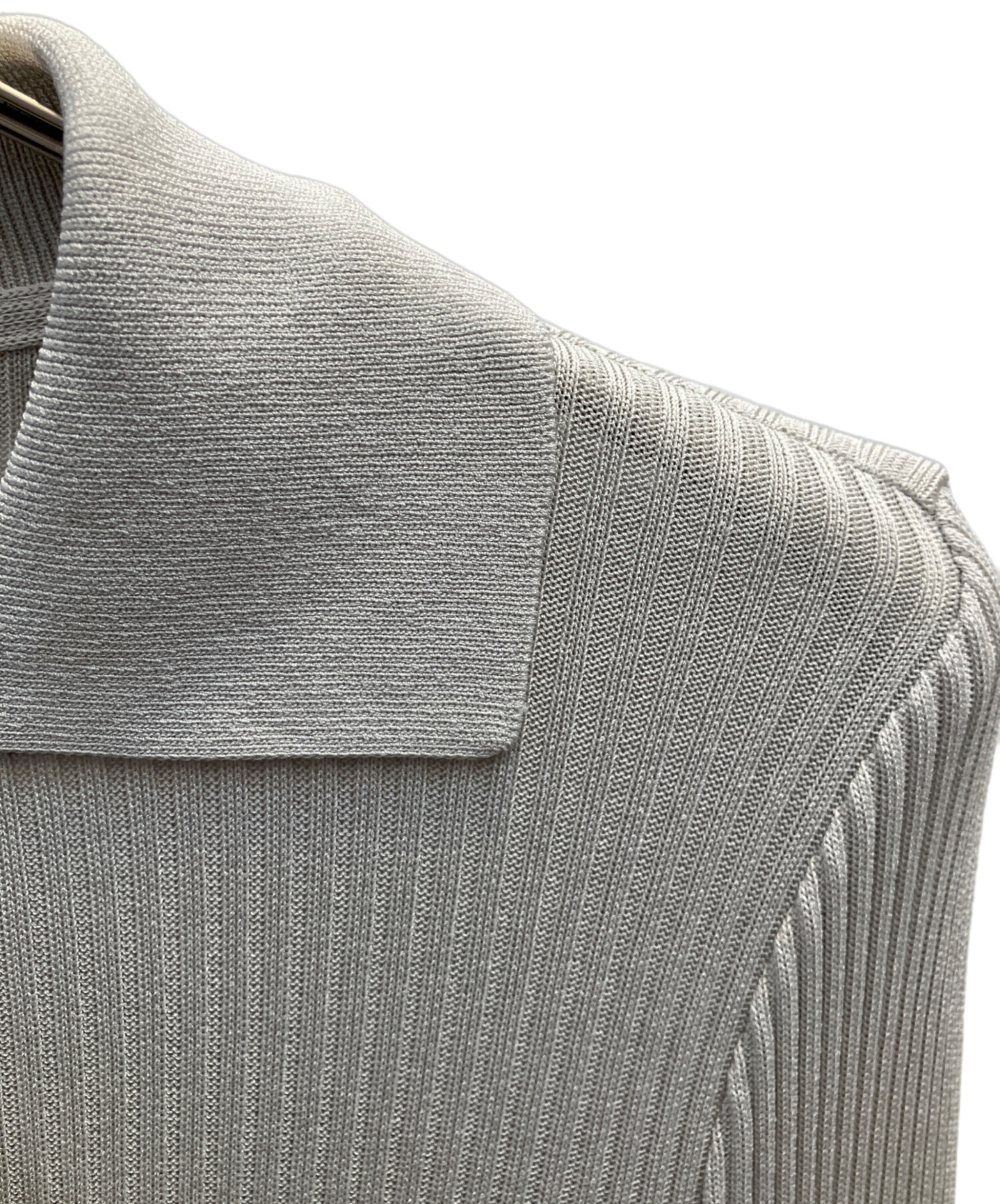 【美品】  MURRAL / ミューラル | 2024AW | Emerge flower knit shirt cardigan エマージュフラワー ニット シャツカーディガン | F | ブルー | レディース MURRAL Emerge flower knit shirt cardigan | KOKO