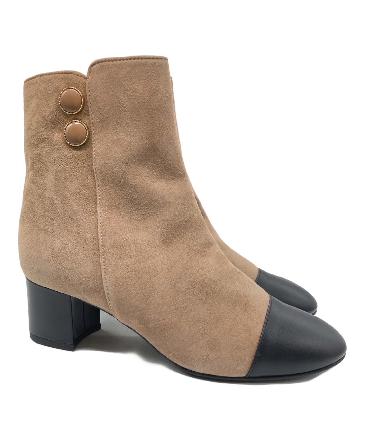 中古・古着通販】DIANA (ダイアナ) ラウンドショートブーツ ベージュ