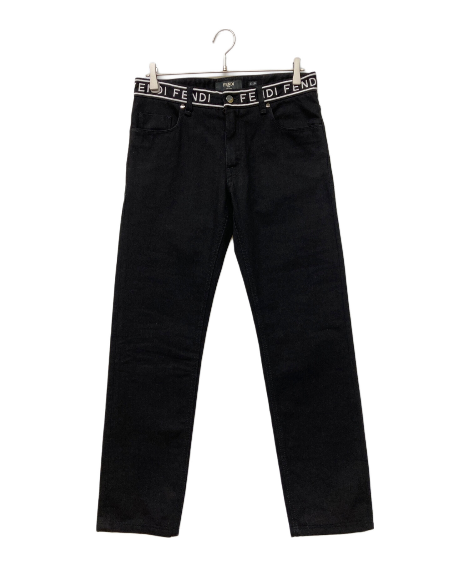 中古・古着通販】FENDI (フェンディ) ブラックデニムパンツ ブラック 
