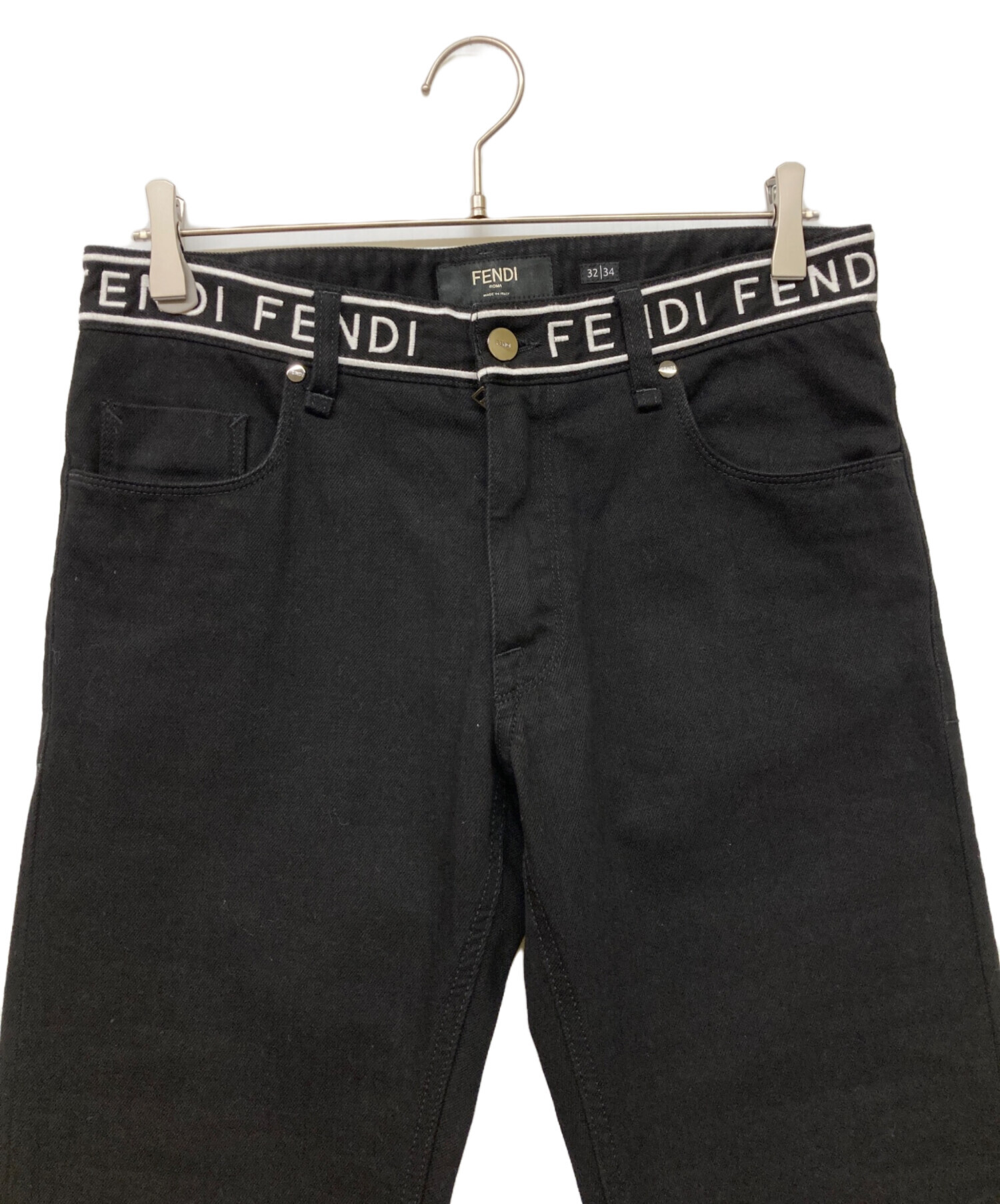 中古・古着通販】FENDI (フェンディ) ブラックデニムパンツ ブラック 