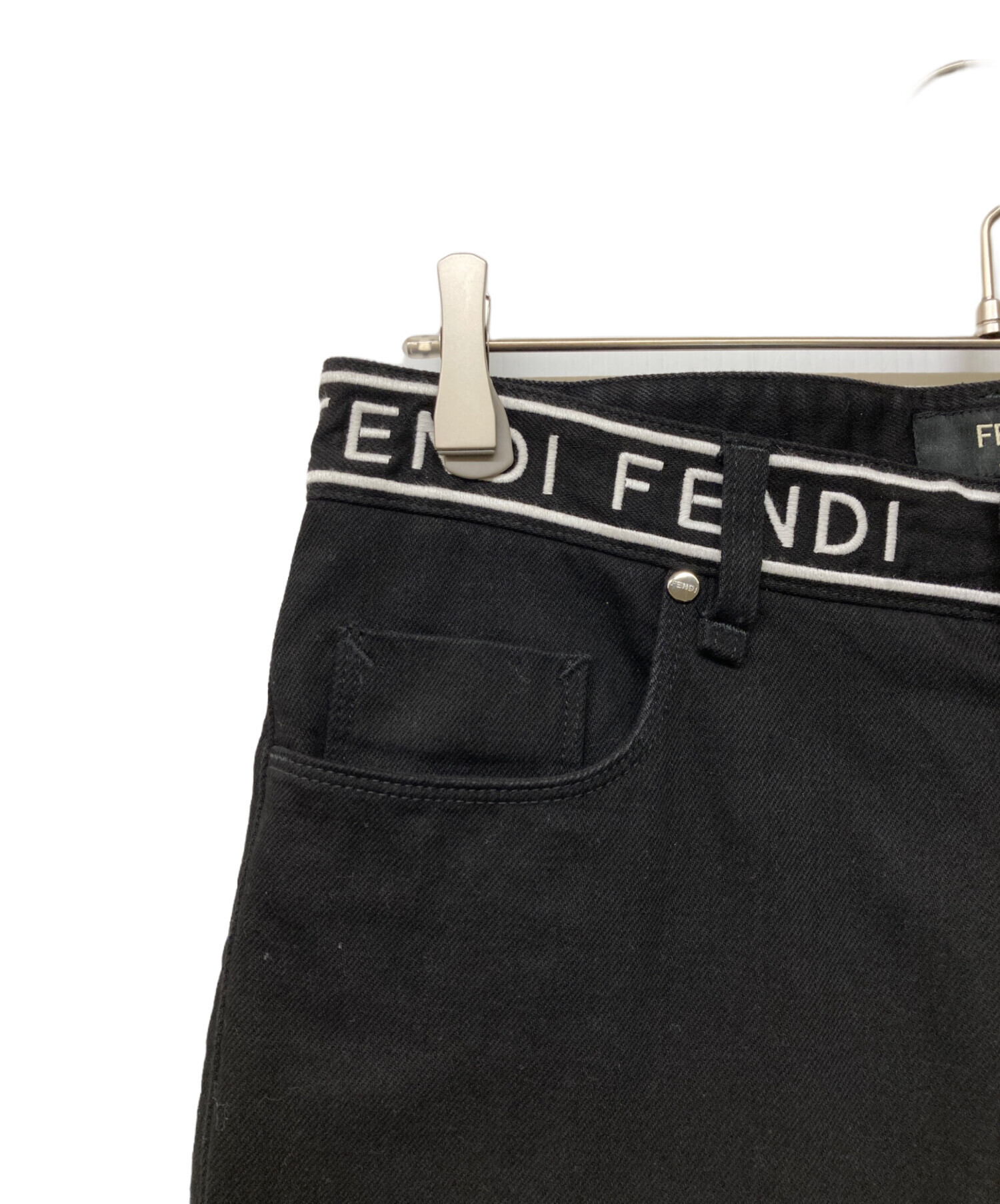 中古・古着通販】FENDI (フェンディ) ブラックデニムパンツ ブラック 