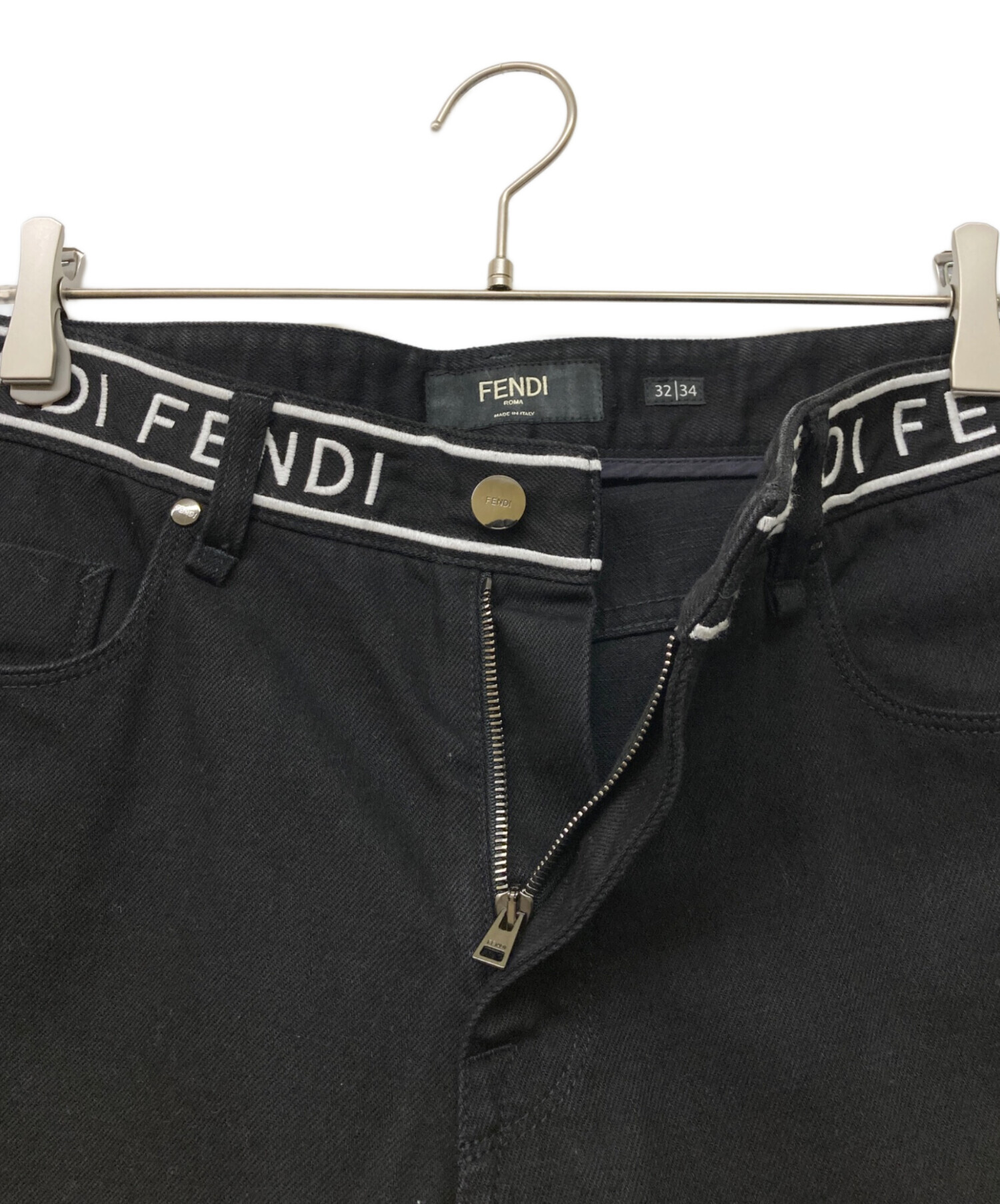 中古・古着通販】FENDI (フェンディ) ブラックデニムパンツ ブラック 