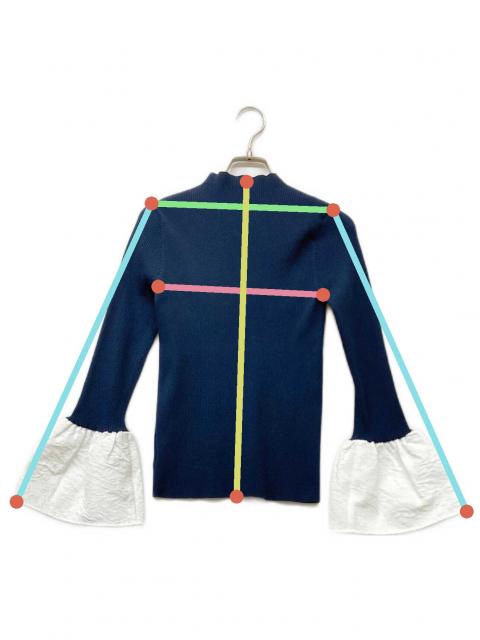 UNITED ARROWS ジャカードコンビ フレアスリーブ ニット UNITED ARROWS（ユナイテッドアローズ）の「ジャカードコンビ フレア