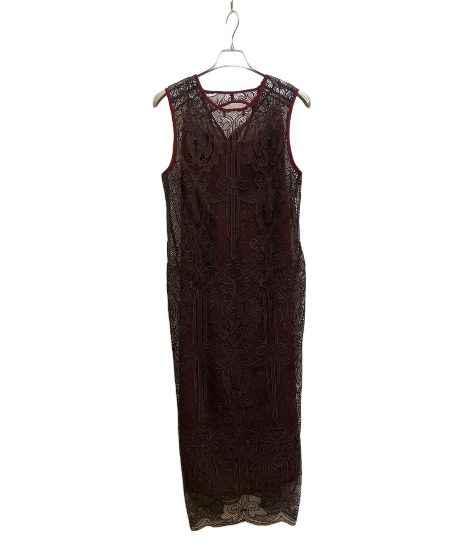 中古・古着通販】ANDRESD (アンドレスド) chemical lace zipper dress