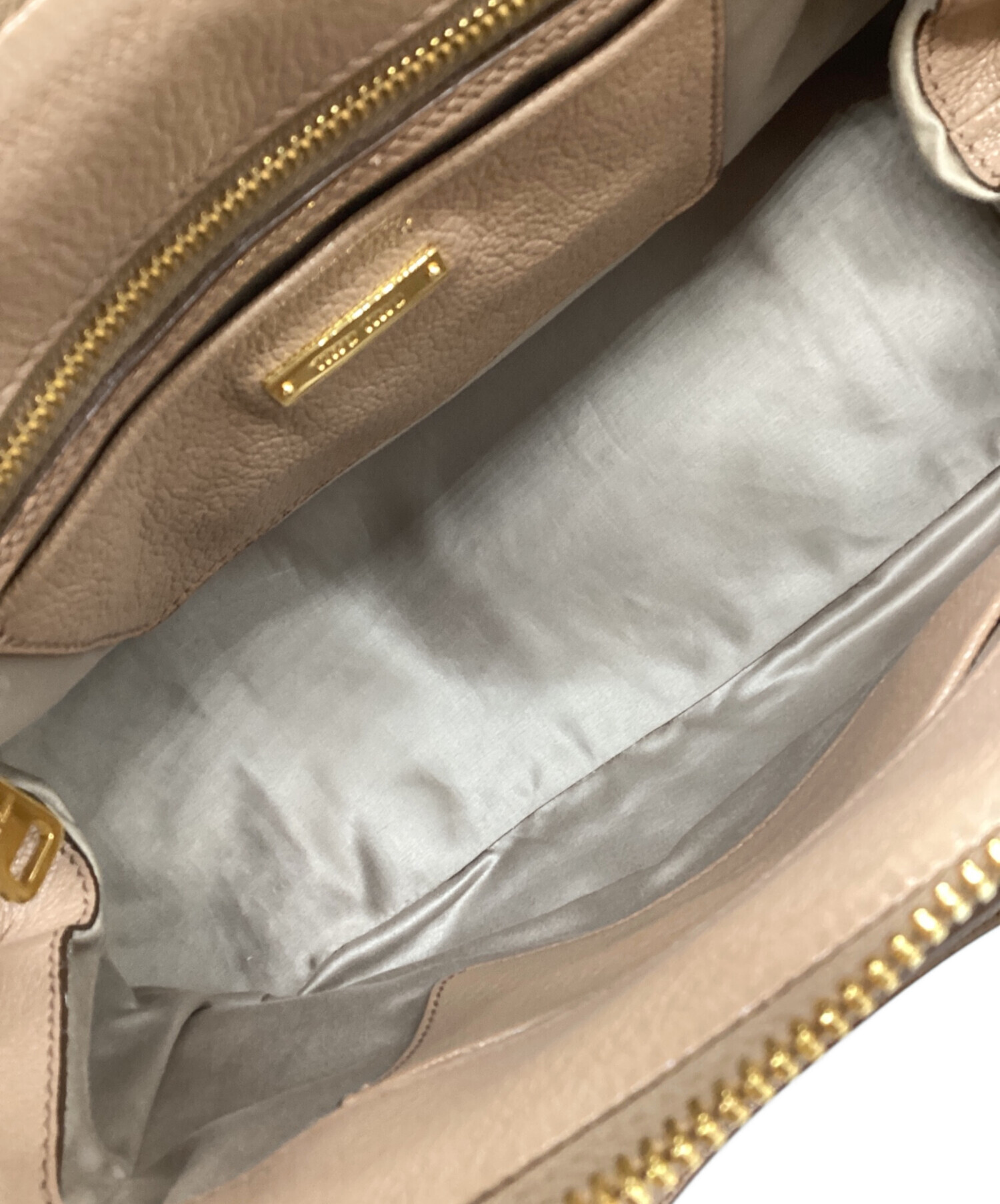 中古・古着通販】MIU MIU (ミュウミュウ) バッグ ベージュ｜ブランド