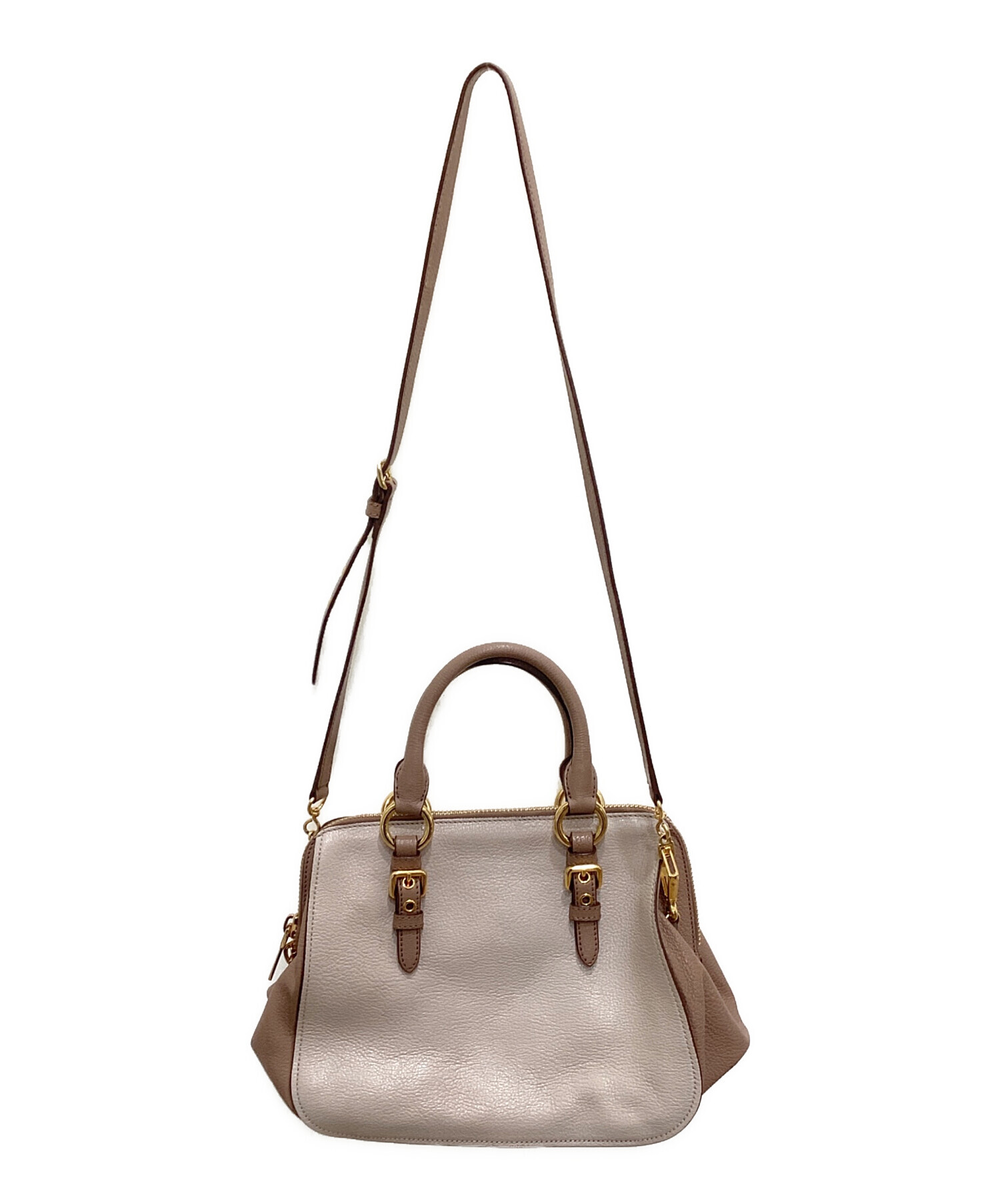 中古・古着通販】MIU MIU (ミュウミュウ) バッグ ベージュ｜ブランド