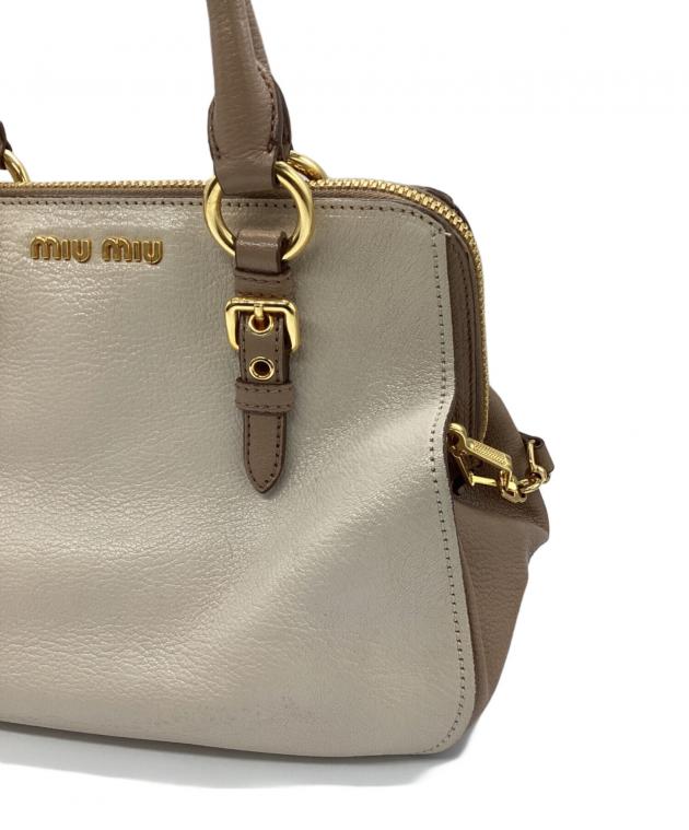 中古・古着通販】MIU MIU (ミュウミュウ) バッグ ベージュ｜ブランド