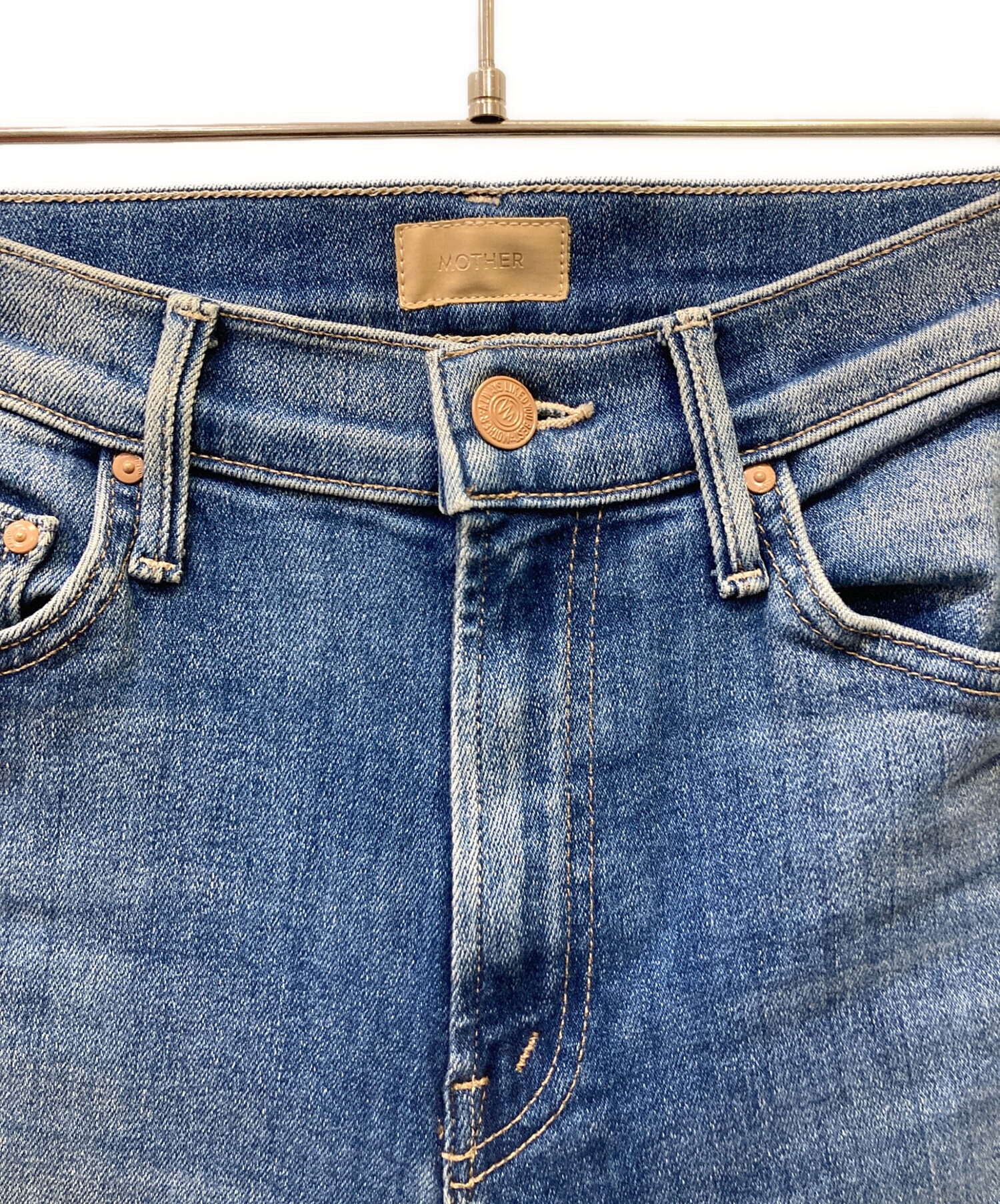 マザーシリーズ(5) 中古・古着通販】mother (マザー) INSIDER CROP STEP FRAY ブルー