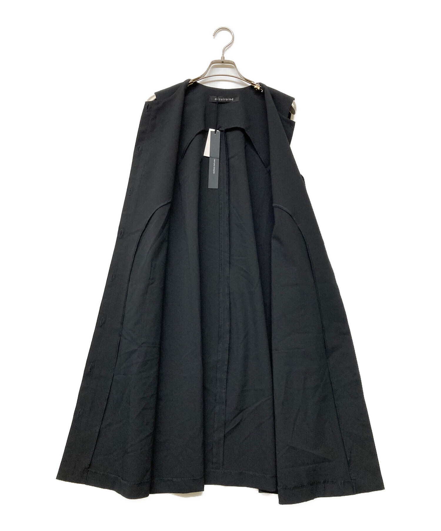 新品 mizuiro ind フロントフライコクーンジレ ブラック ツーウェイ mizuiro ind フロントフライコクーンジレ｜ MARcourt ONLINE STORE