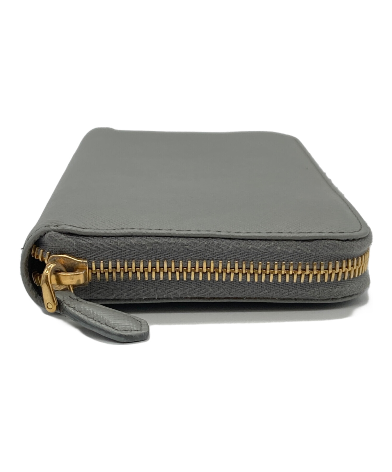 中古・古着通販】PRADA (プラダ) ラウンドファスナー長財布 グレー 