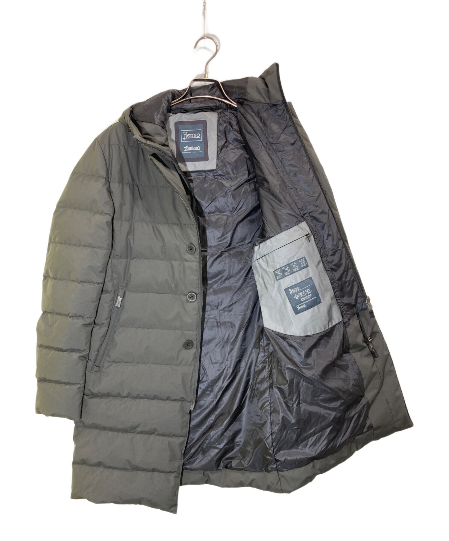 中古・古着通販】HERNO (ヘルノ) LAMINAR COAT グレー サイズ:44