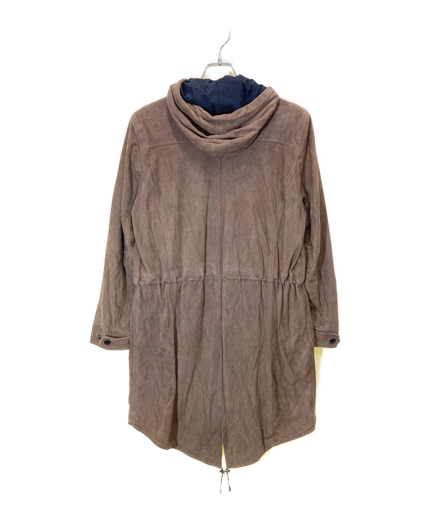 【希少】エンメティ ゴートスキン やぎ革 ノーカラーコートEMMETI スエード 中古・古着通販】EMMETI (エンメティ) ゴートスキンスエードモッズ