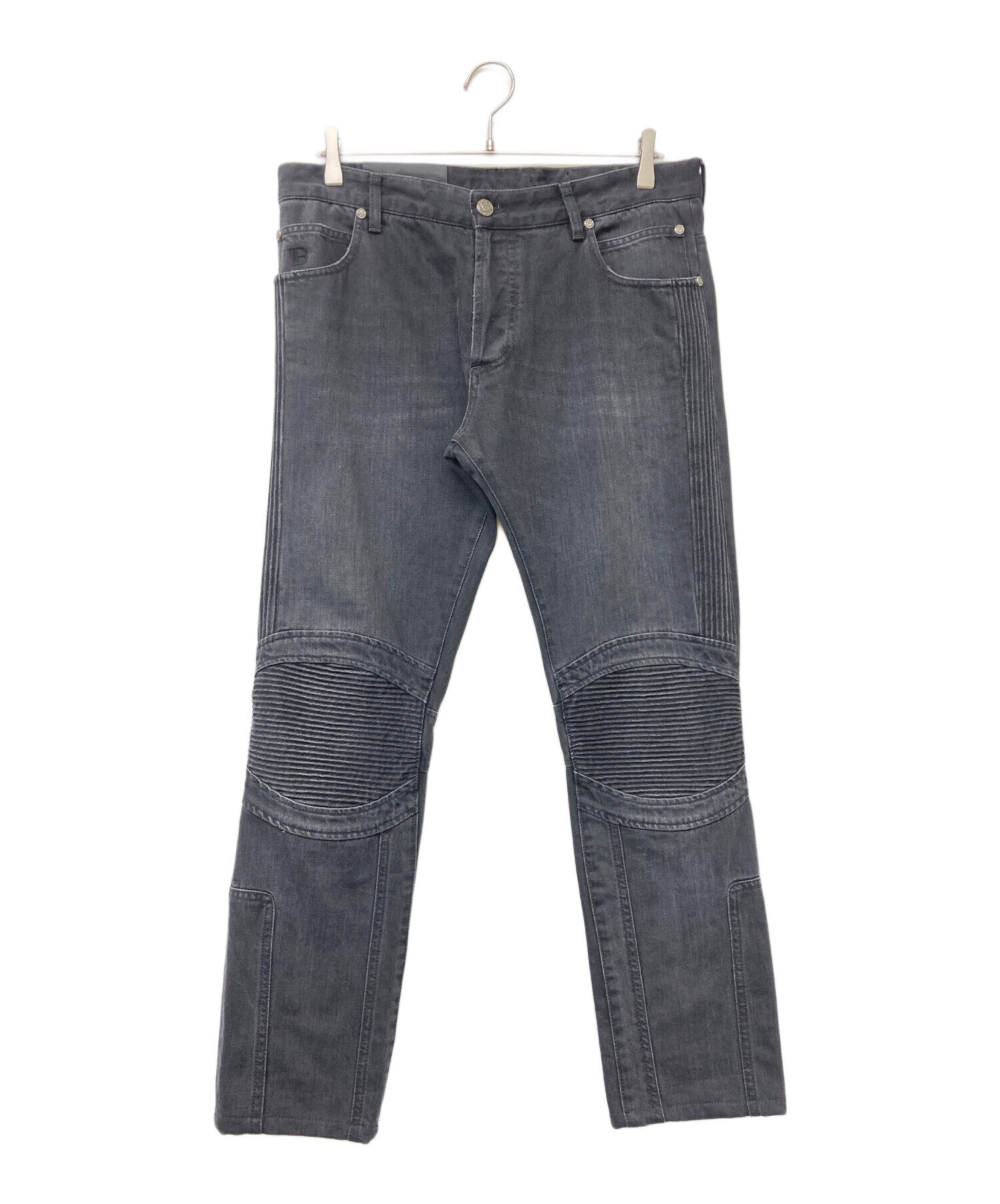 中古・古着通販】BALMAIN (バルマン) バイカーデニム ブラック サイズ