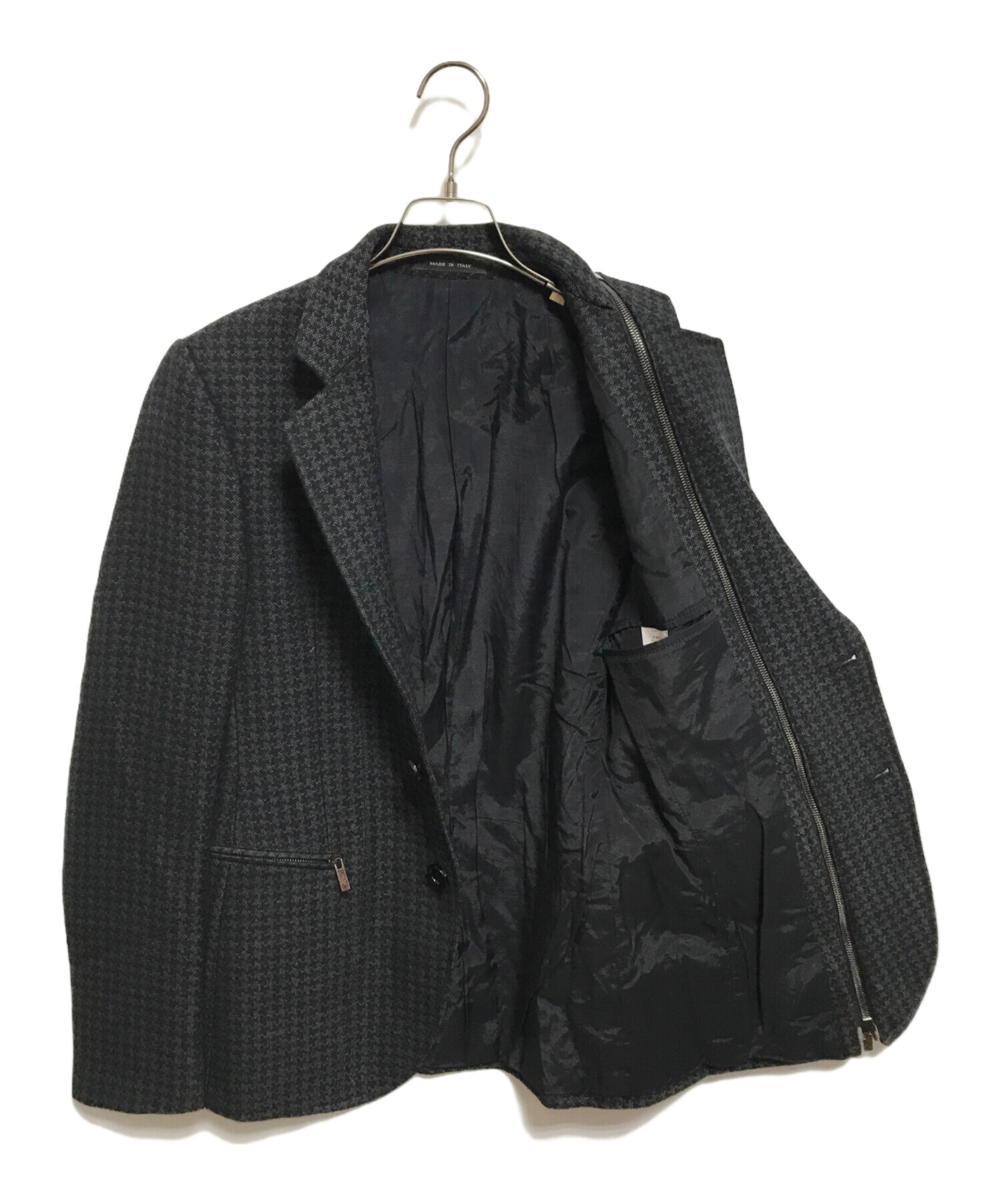 EMPORIO ARMANI 黒 レザー ジャケット　6Aほぼ未使用 中古・古着通販】EMPORIO ARMANI (エンポリオアルマーニ) レザー