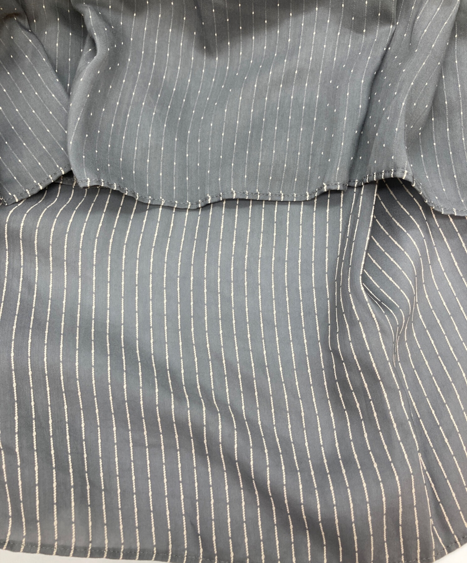 中古・古着通販】IRENE (アイレネ) Pin Dot Stripe Dress グレー