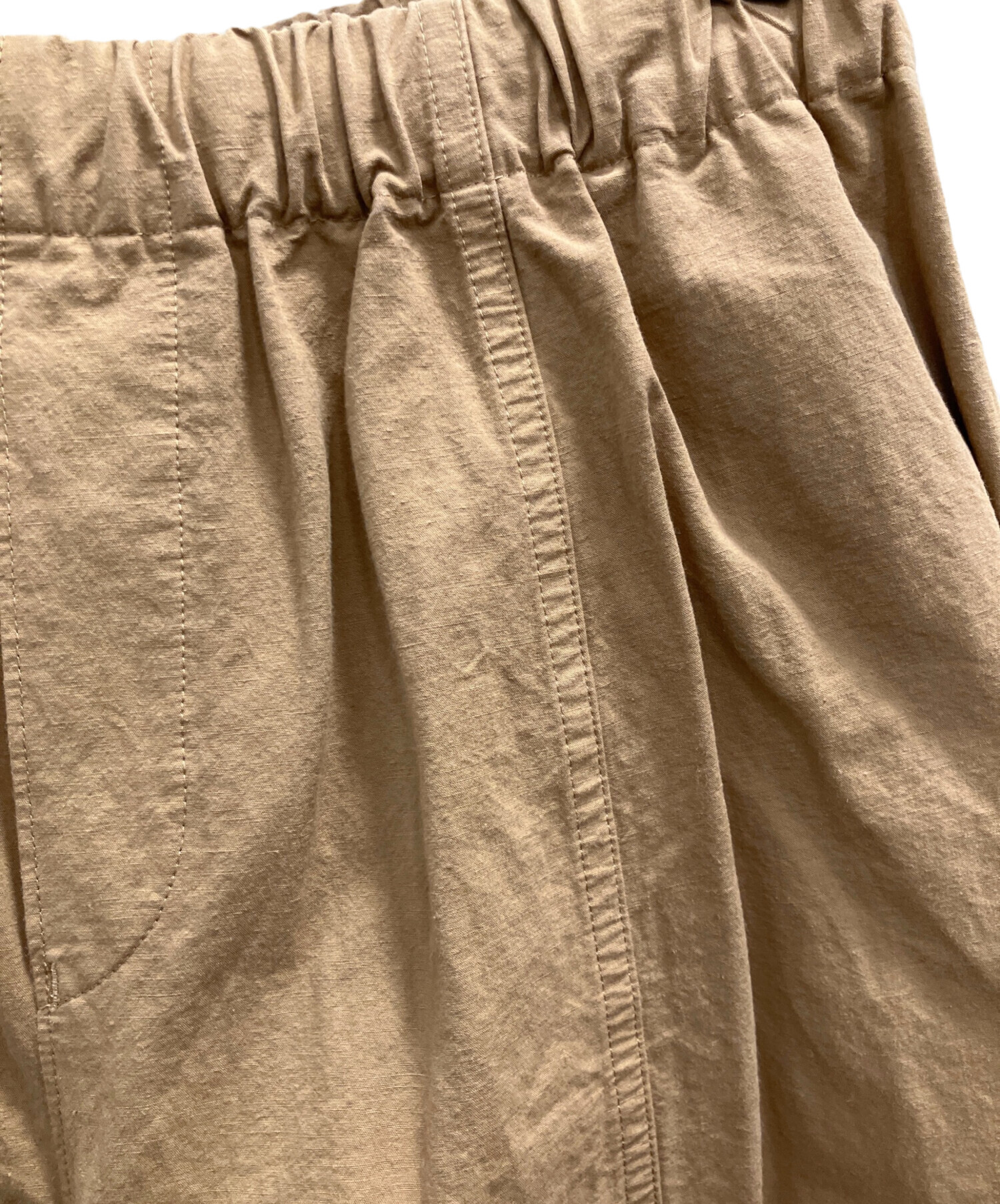 新品 Curensology ベージュ チノパン　コットンリネンドロストパンツ Curensology（カレンソロジー）の「Curensology(カレンソロジー