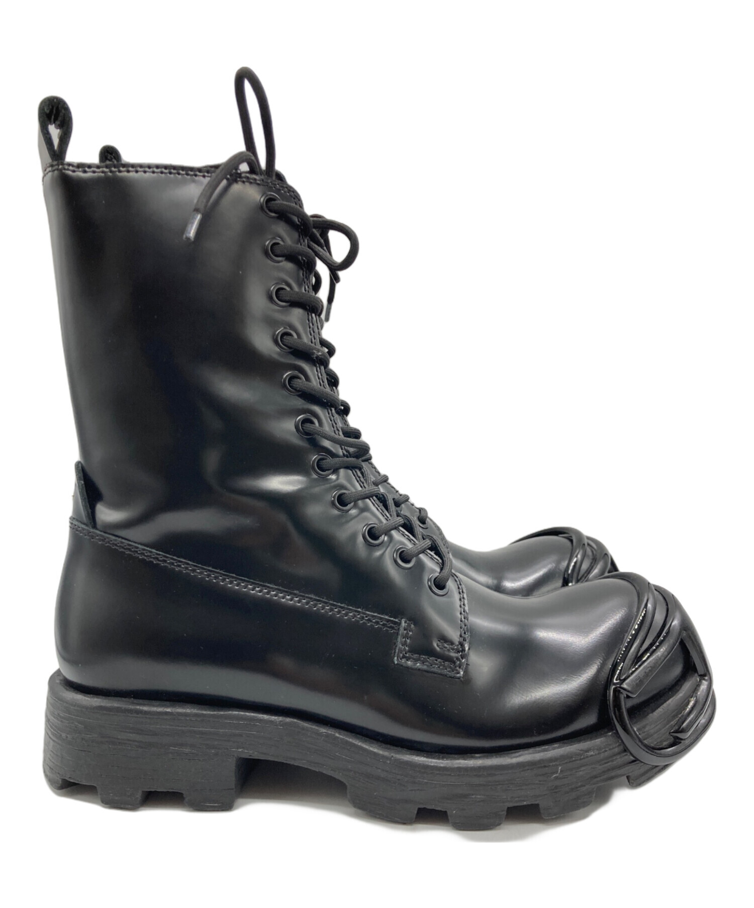 ★DIESEL ブラック ワークブーツ 中古・古着通販】DIESEL (ディーゼル) D-HAMMER BT D カウレザーワーク